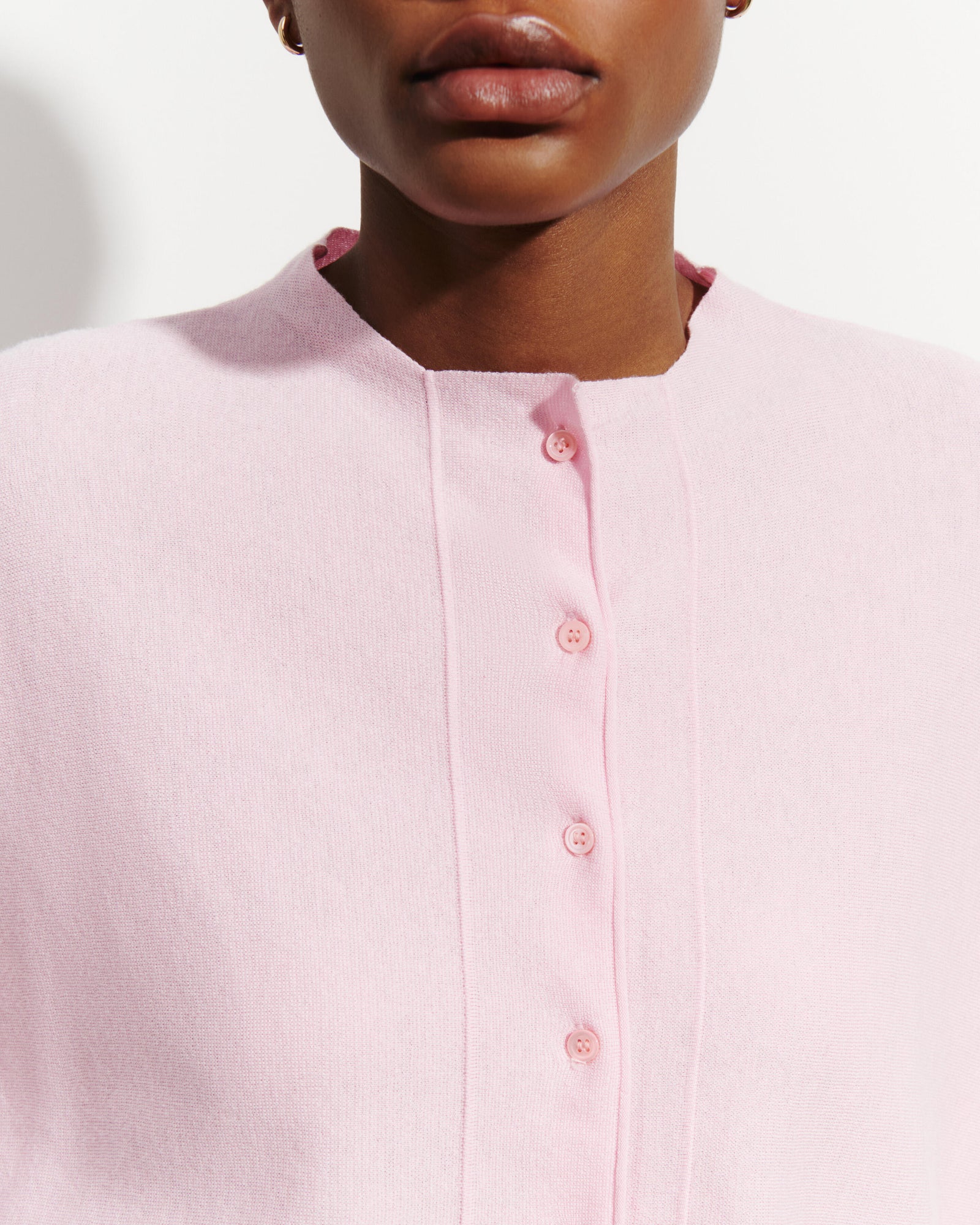 Cardigan oversize-SAKURA-70% coton 30% cachemire