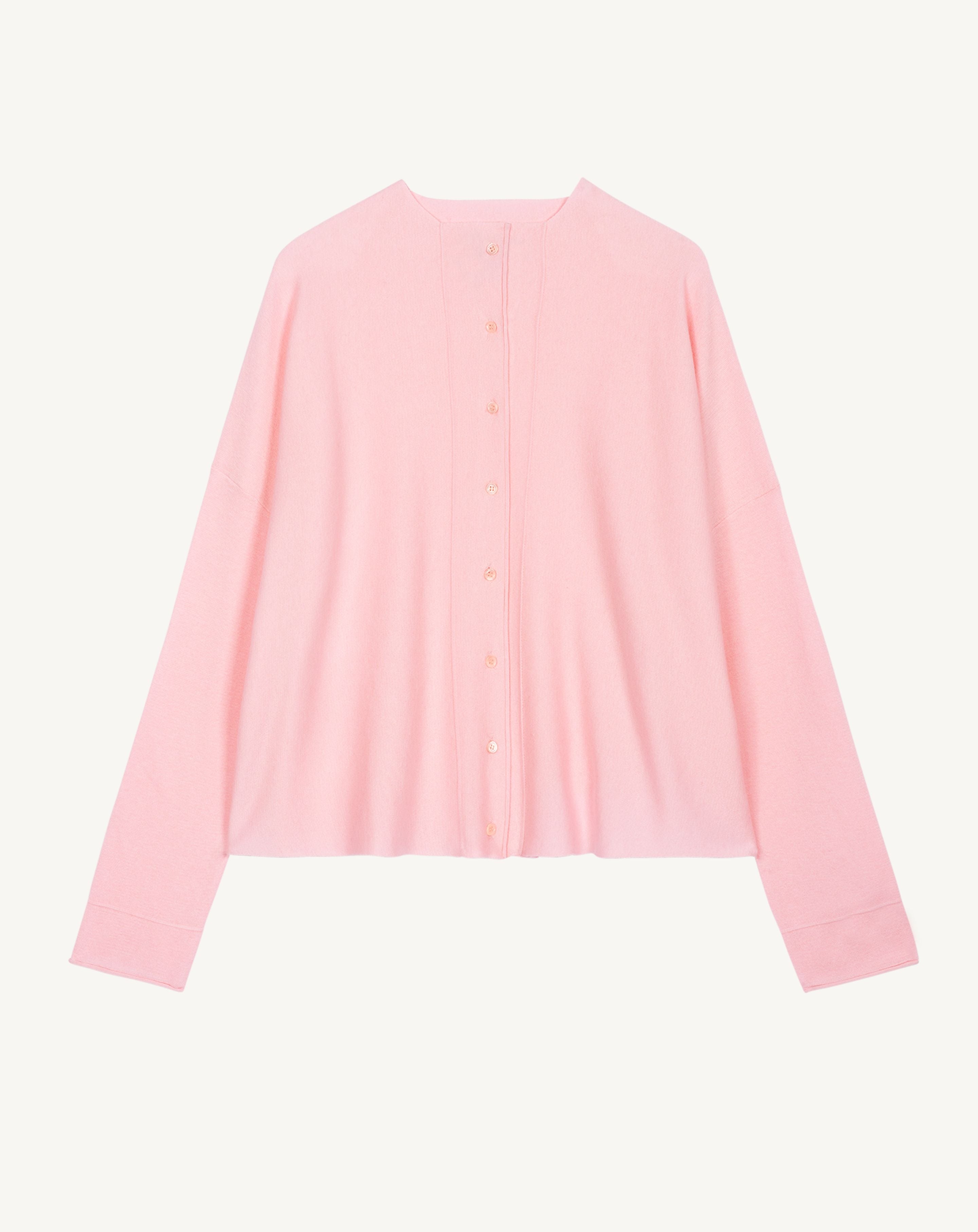 Cardigan oversize-SAKURA-70% coton 30% cachemire