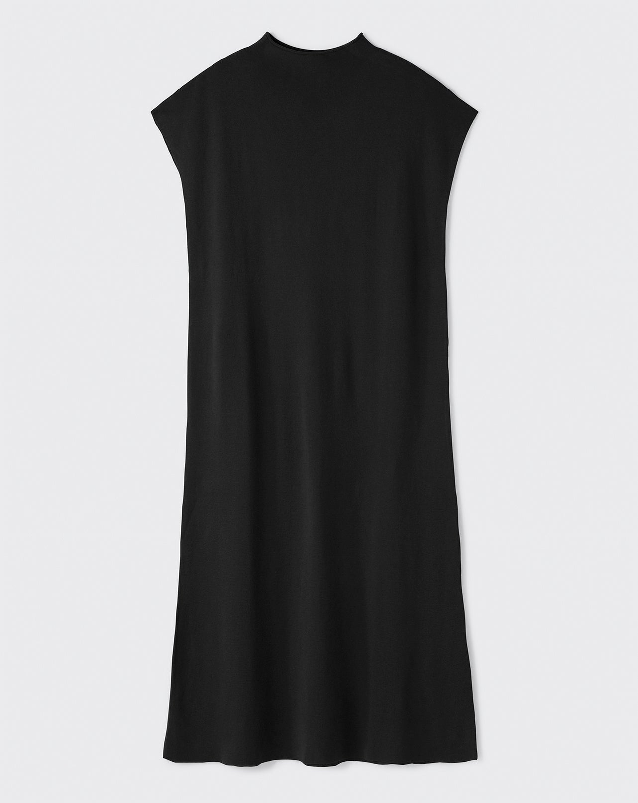 Robe dos nu manches courtes-NOIR-70% COTON BIO 30% CACHEMIRE