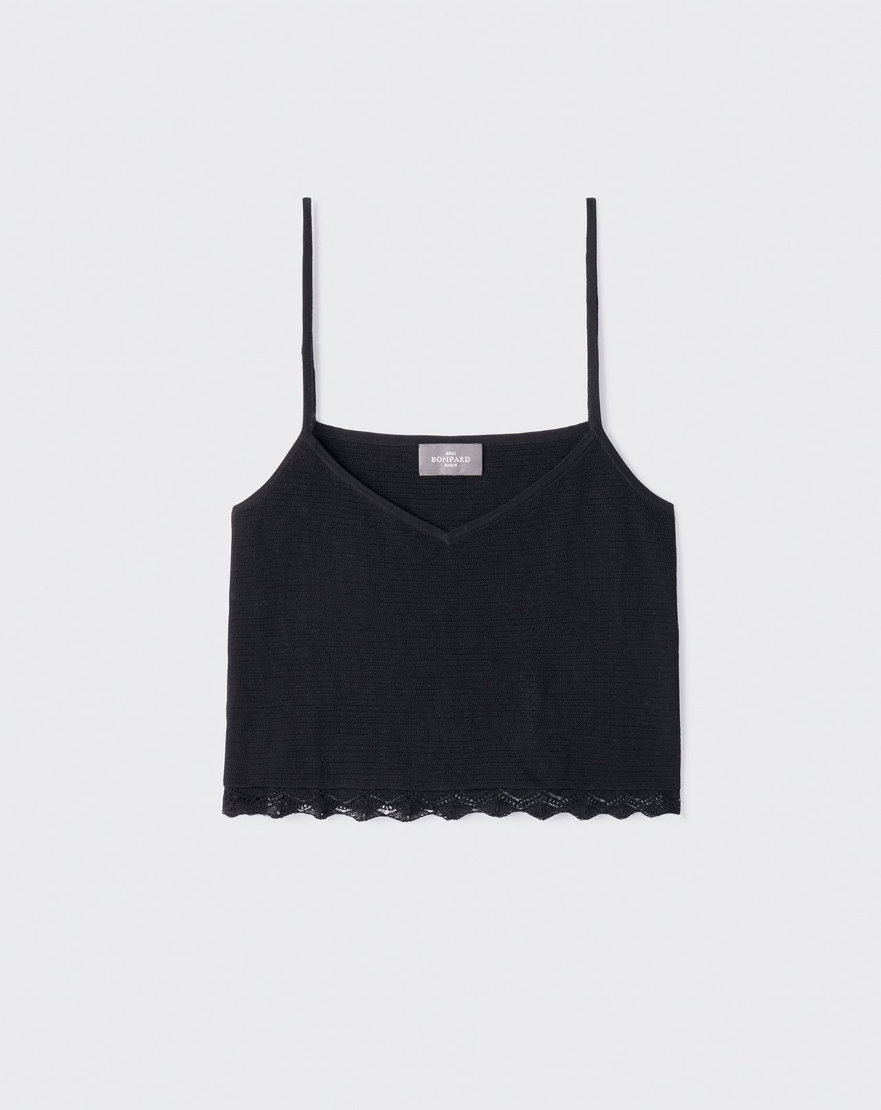 Débardeur pointelle-NOIR-100% COTON