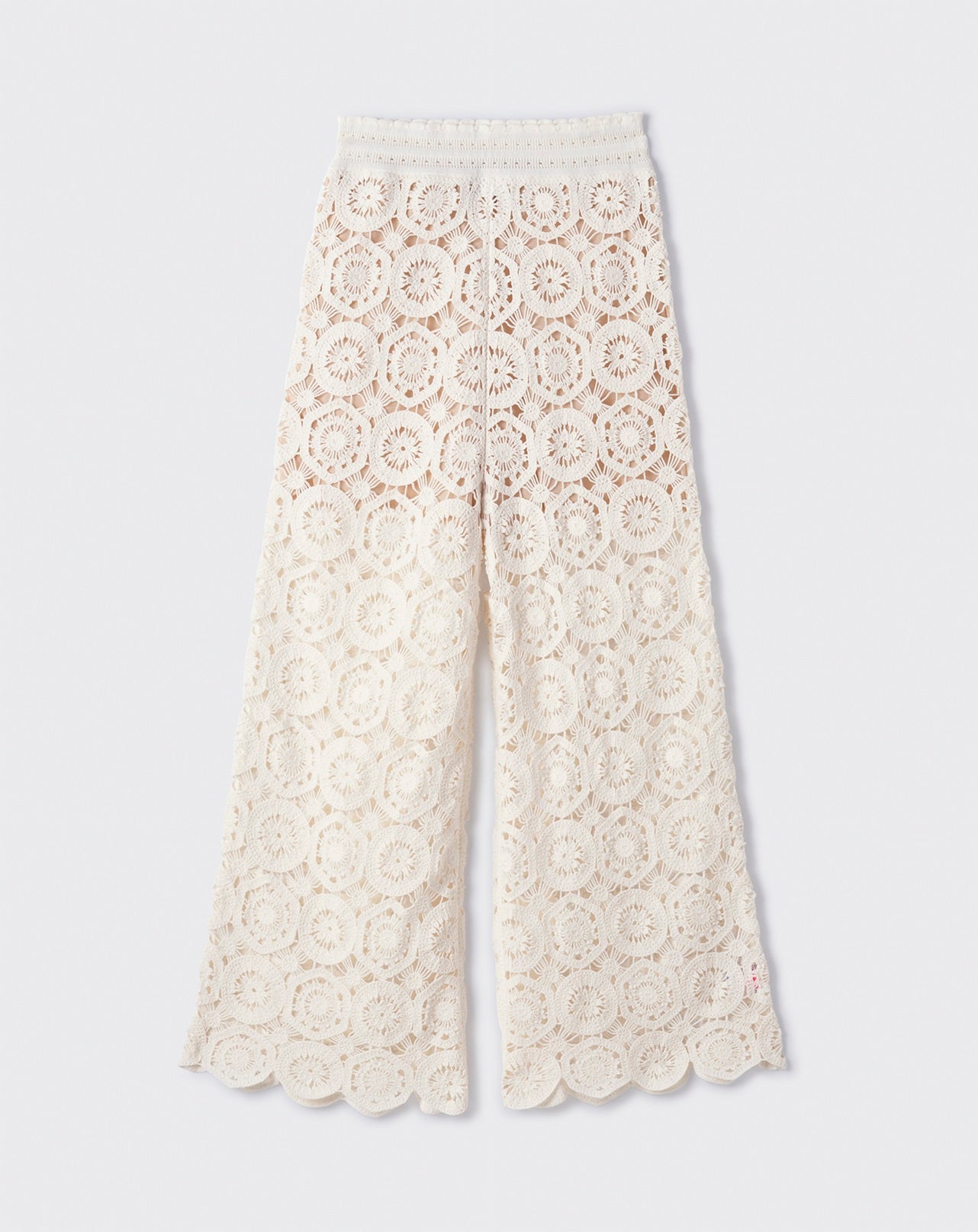 Pantalon guipure-NATUREL-100% COTON