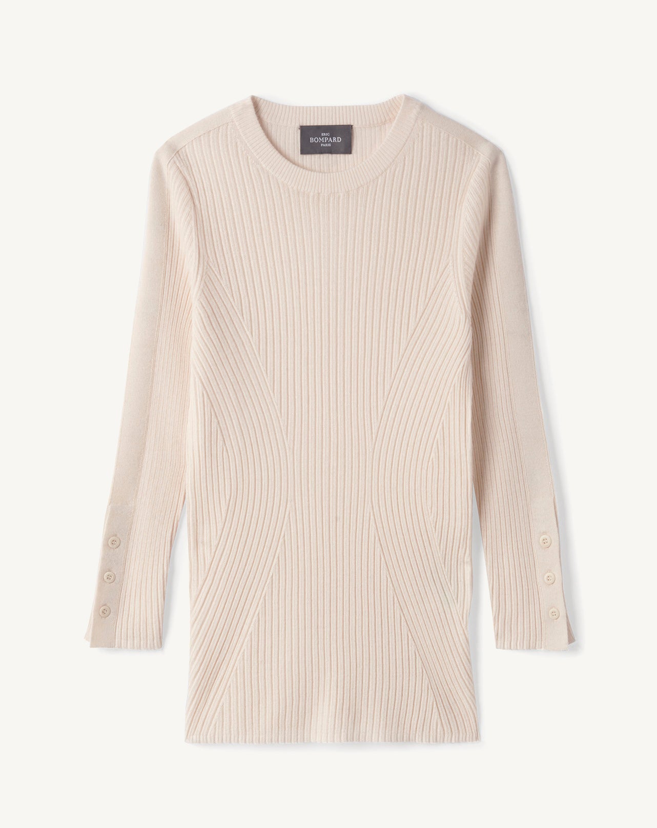 Pull col rond -PLATRE-70% cachemire 30% soie
