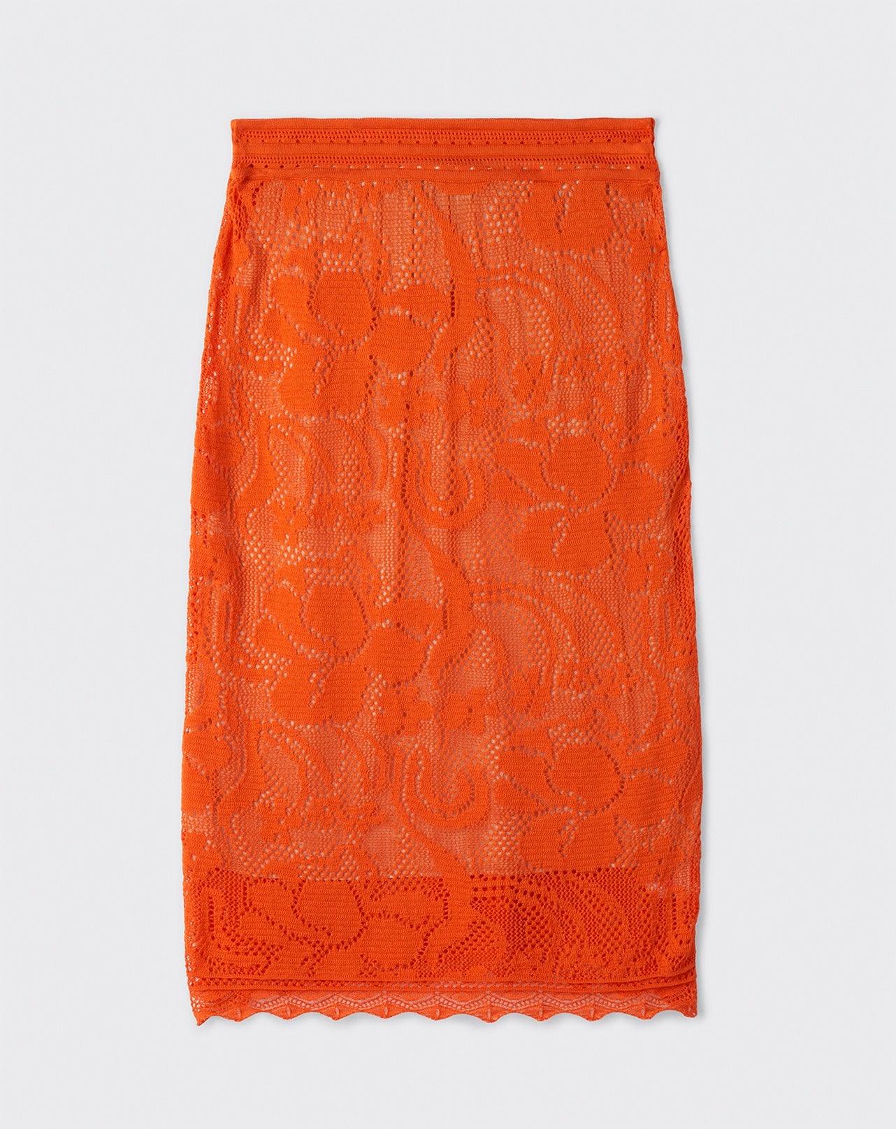 Jupe crayon dentelle-SOLARO-100% COTON