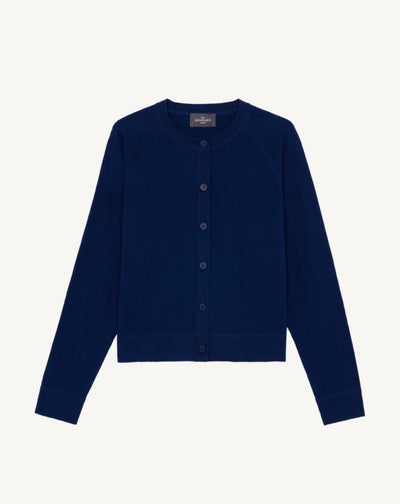 Cardigan court-AMIRAL-85% pima coton 15% cachemire