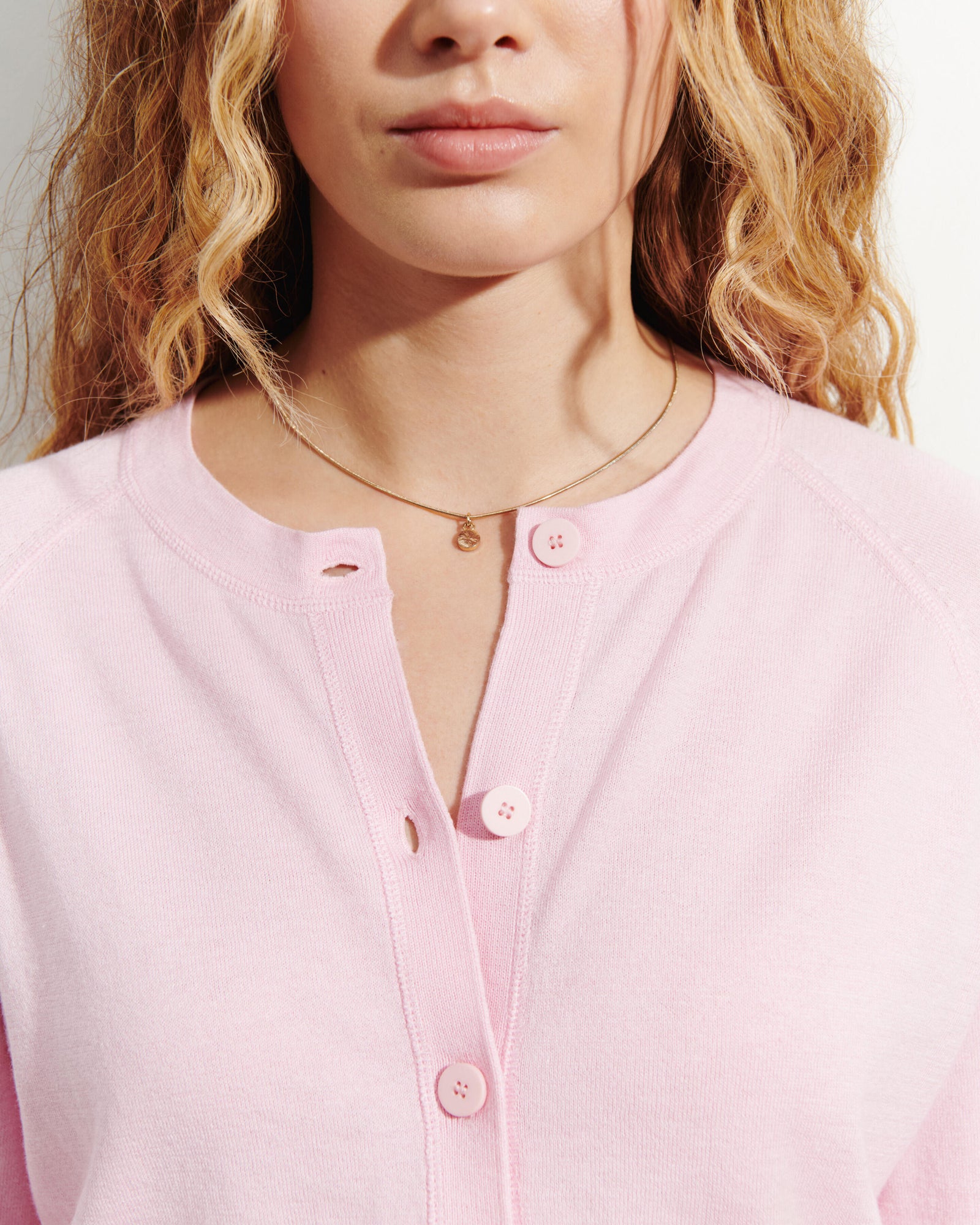 Cardigan court-SAKURA-85% pima coton 15% cachemire