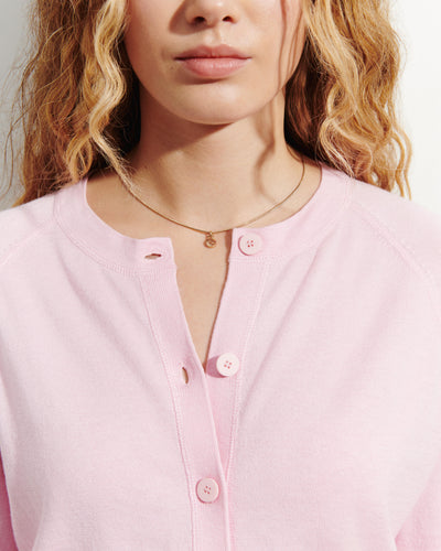 Cardigan court-SAKURA-85% pima coton 15% cachemire