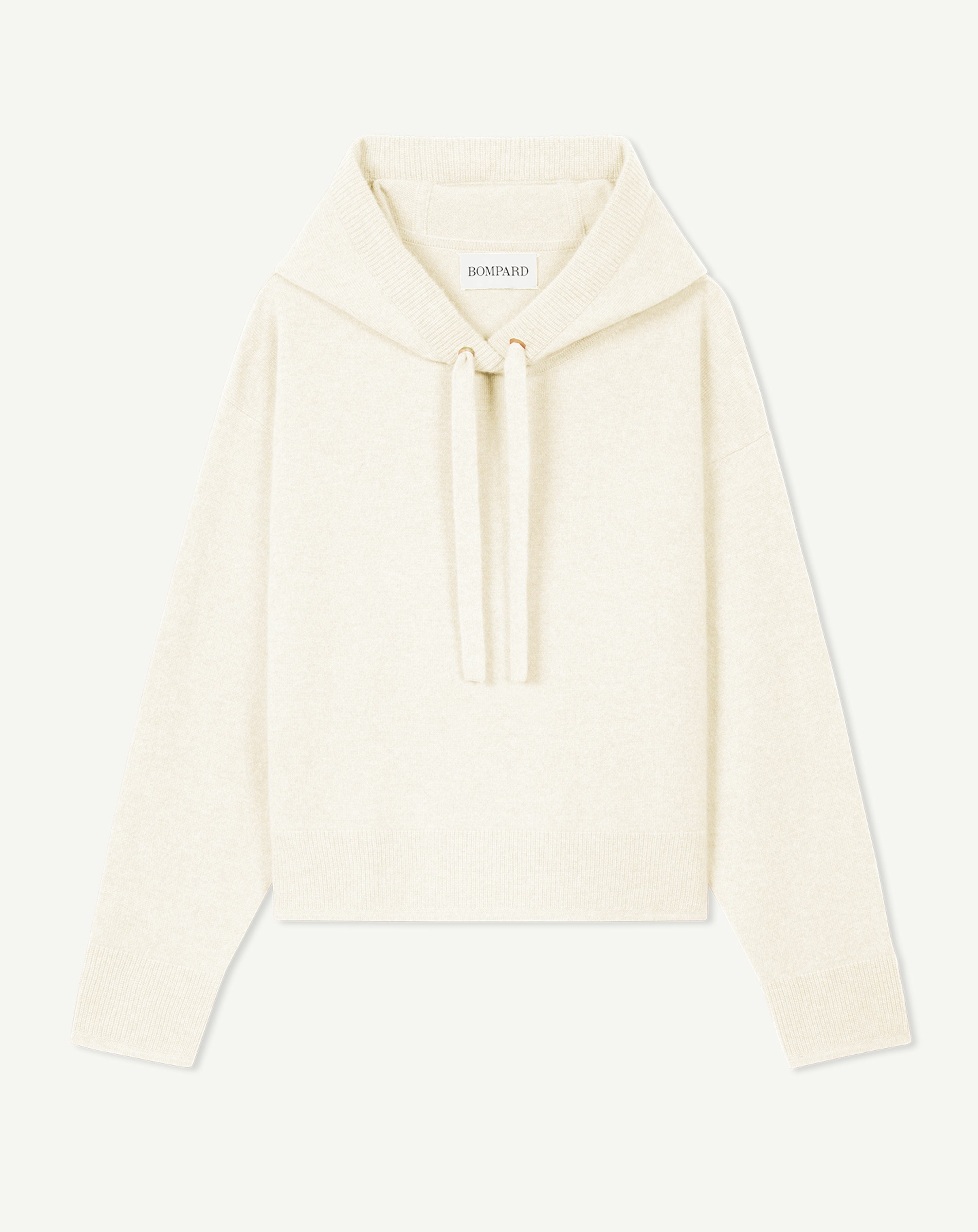 Pull à capuche ample-NATUREL-100% cachemire