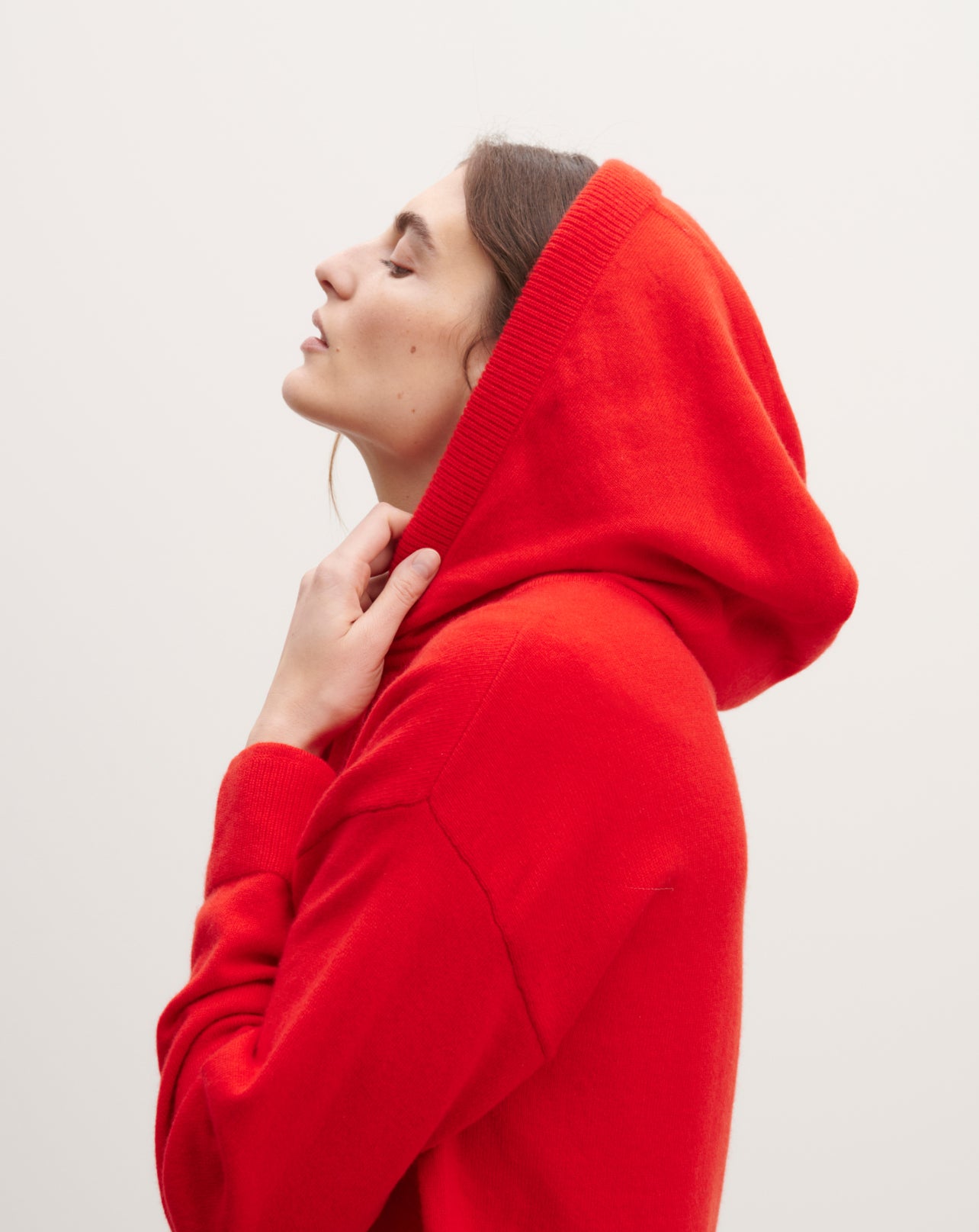 Pull à capuche ample-POPPY-100% cachemire