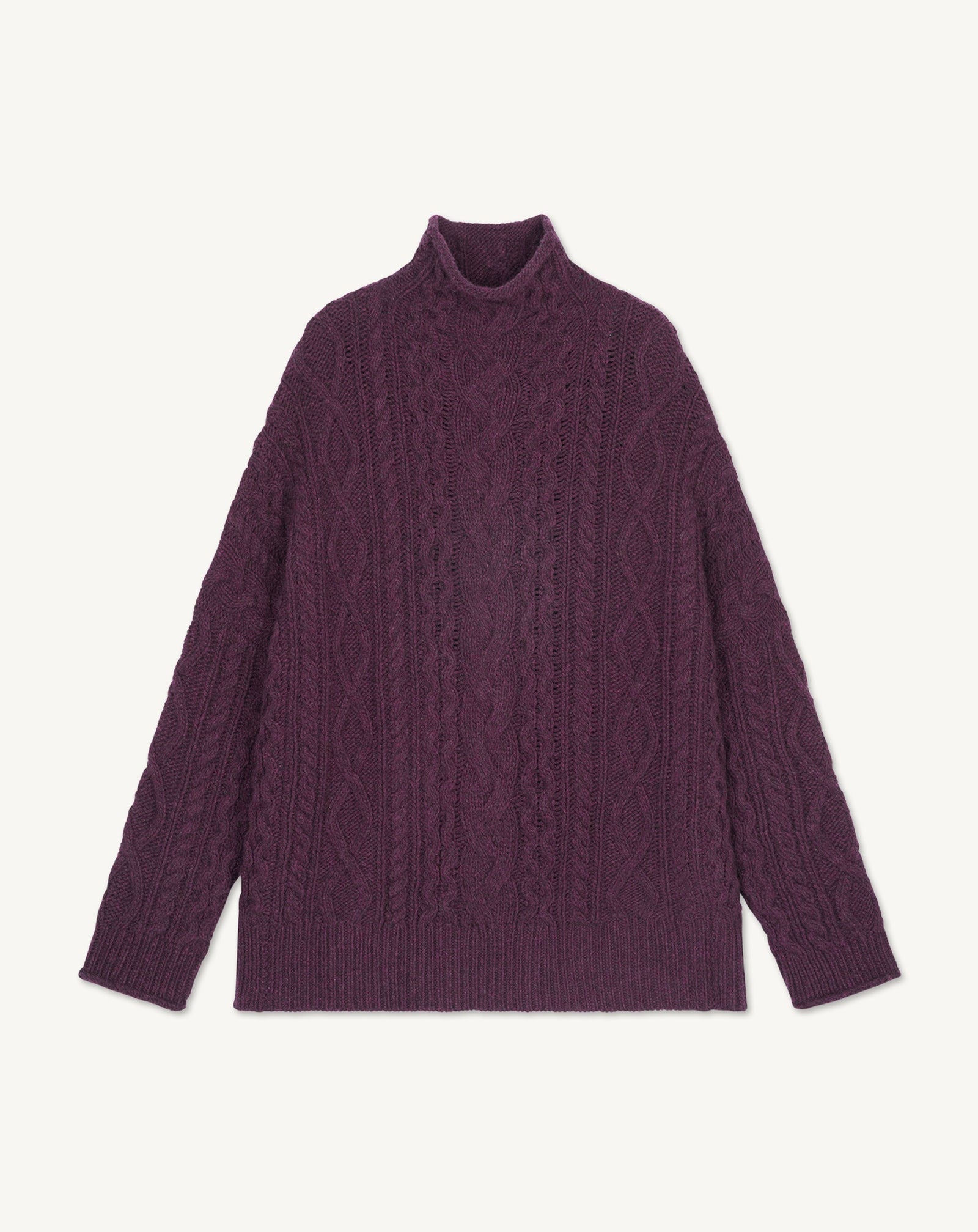 Col montant à torsades les 40 ans-MURE-100% cachemire