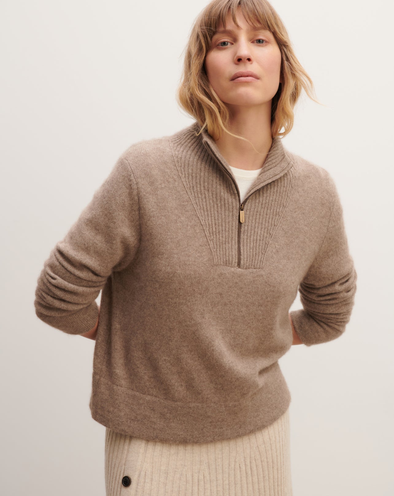 Pull col camionneur Taupe