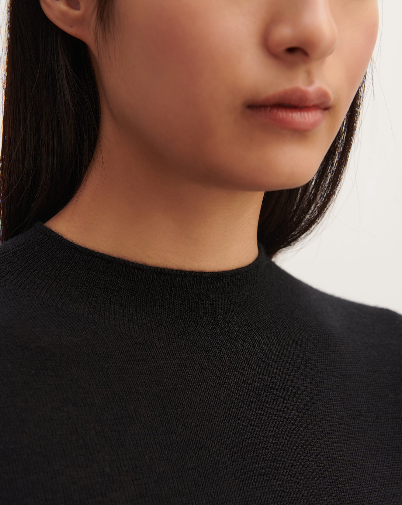 Body maille unie-NOIR-70% cachemire 30% soie