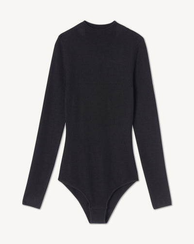 Body maille unie-NOIR-70% cachemire 30% soie