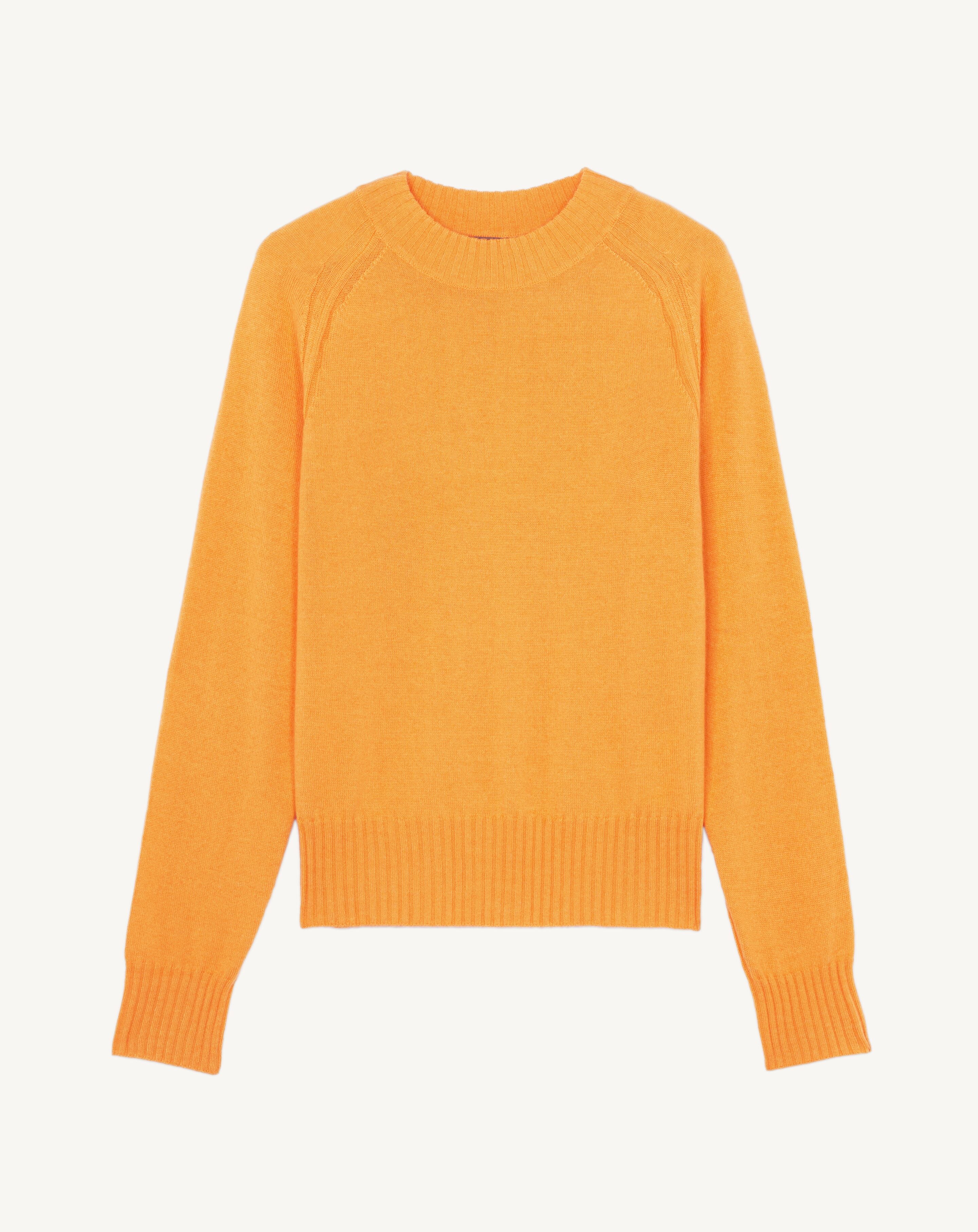 Pull col rond ajusté-SUNSET-70% cachemire 30% soie