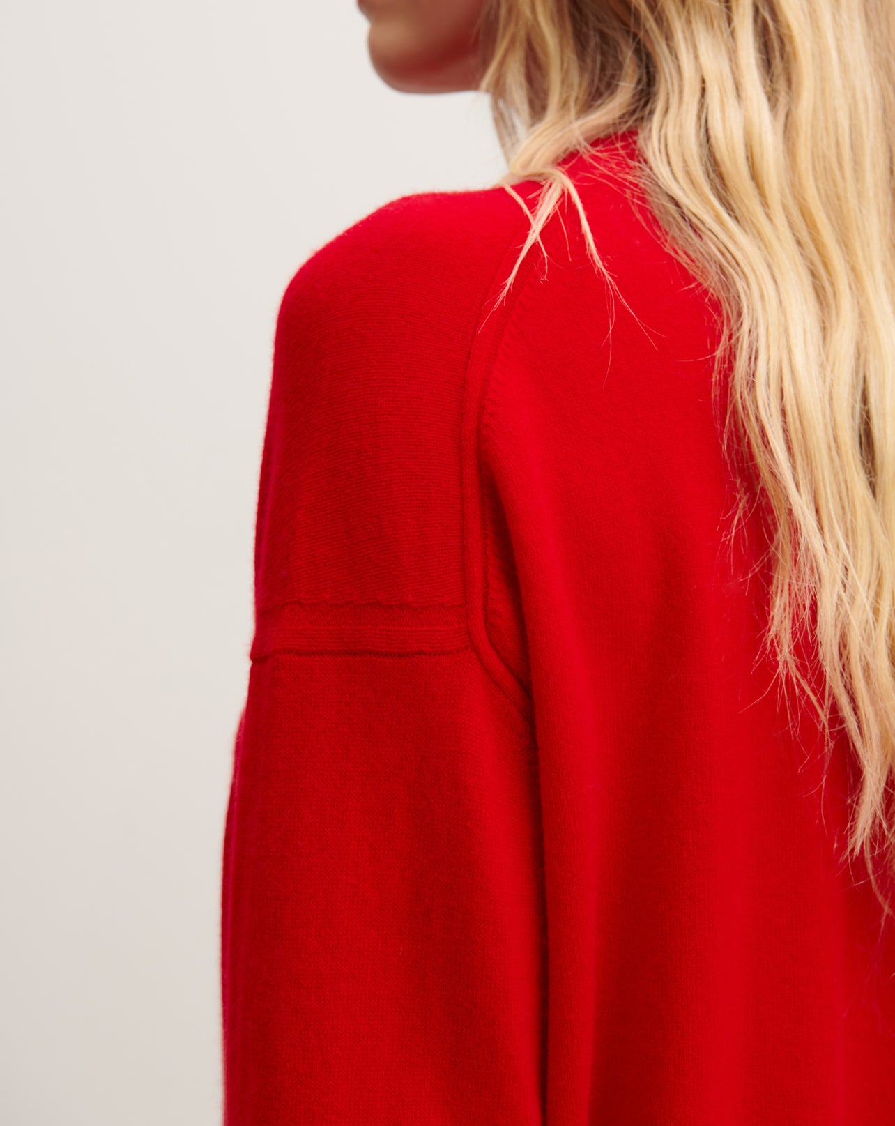 Pull col rond oversized-ROUGE GORGE-70% cachemire 30% soie
