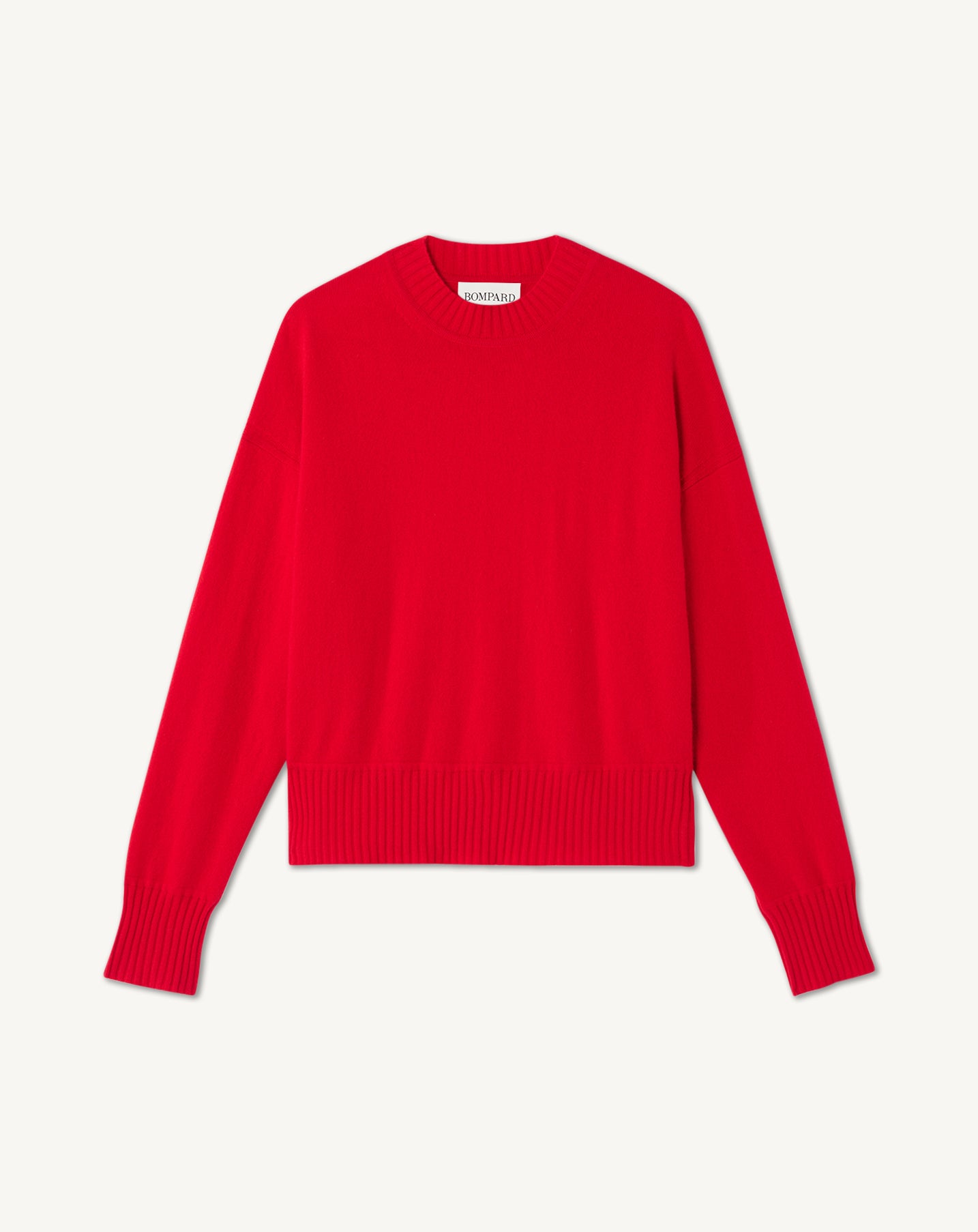 Pull col rond oversized-ROUGE GORGE-70% cachemire 30% soie