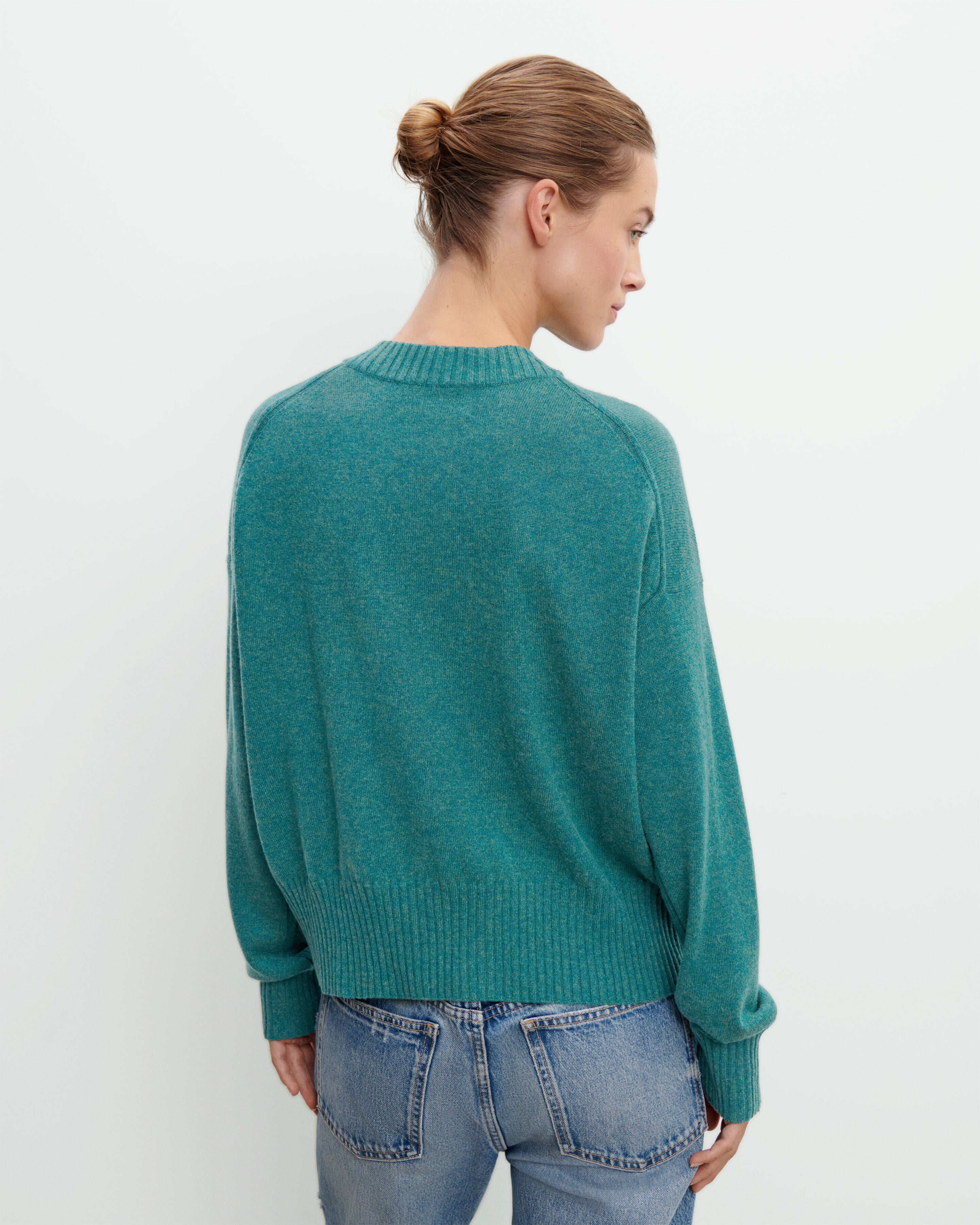 Pull col rond oversized-CEDRE-70% cachemire 30% soie