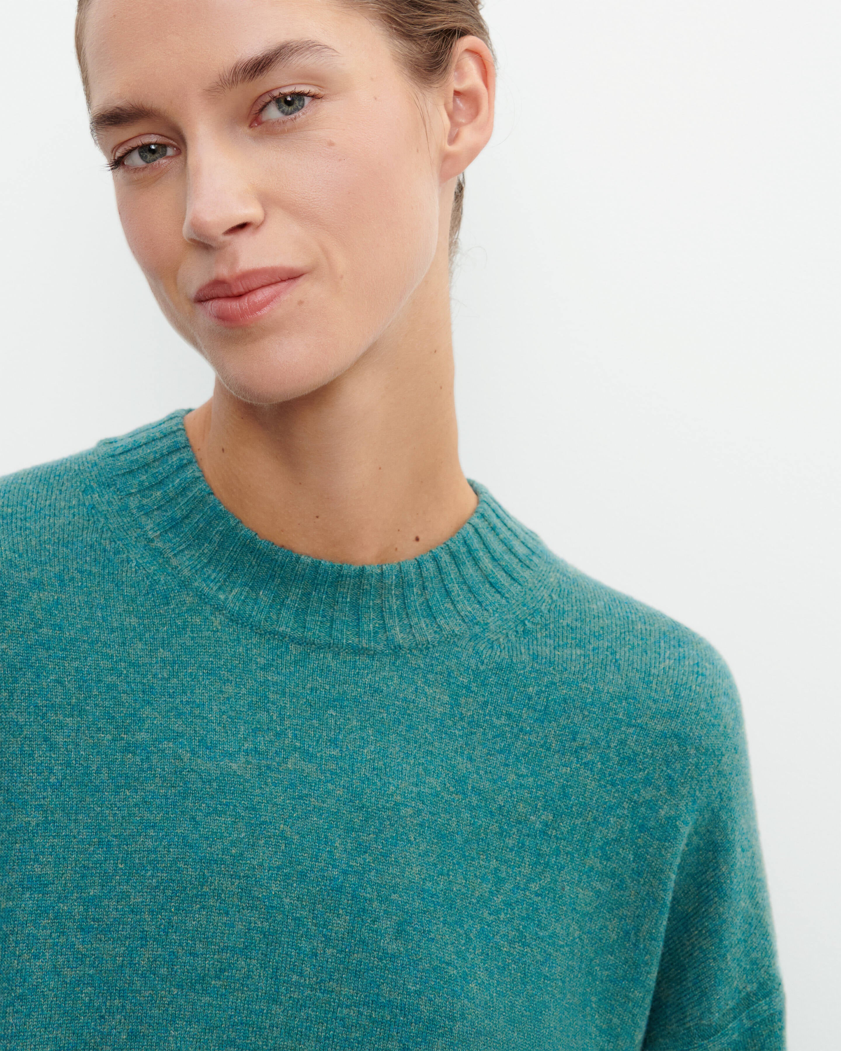 Pull col rond oversized-CEDRE-70% cachemire 30% soie