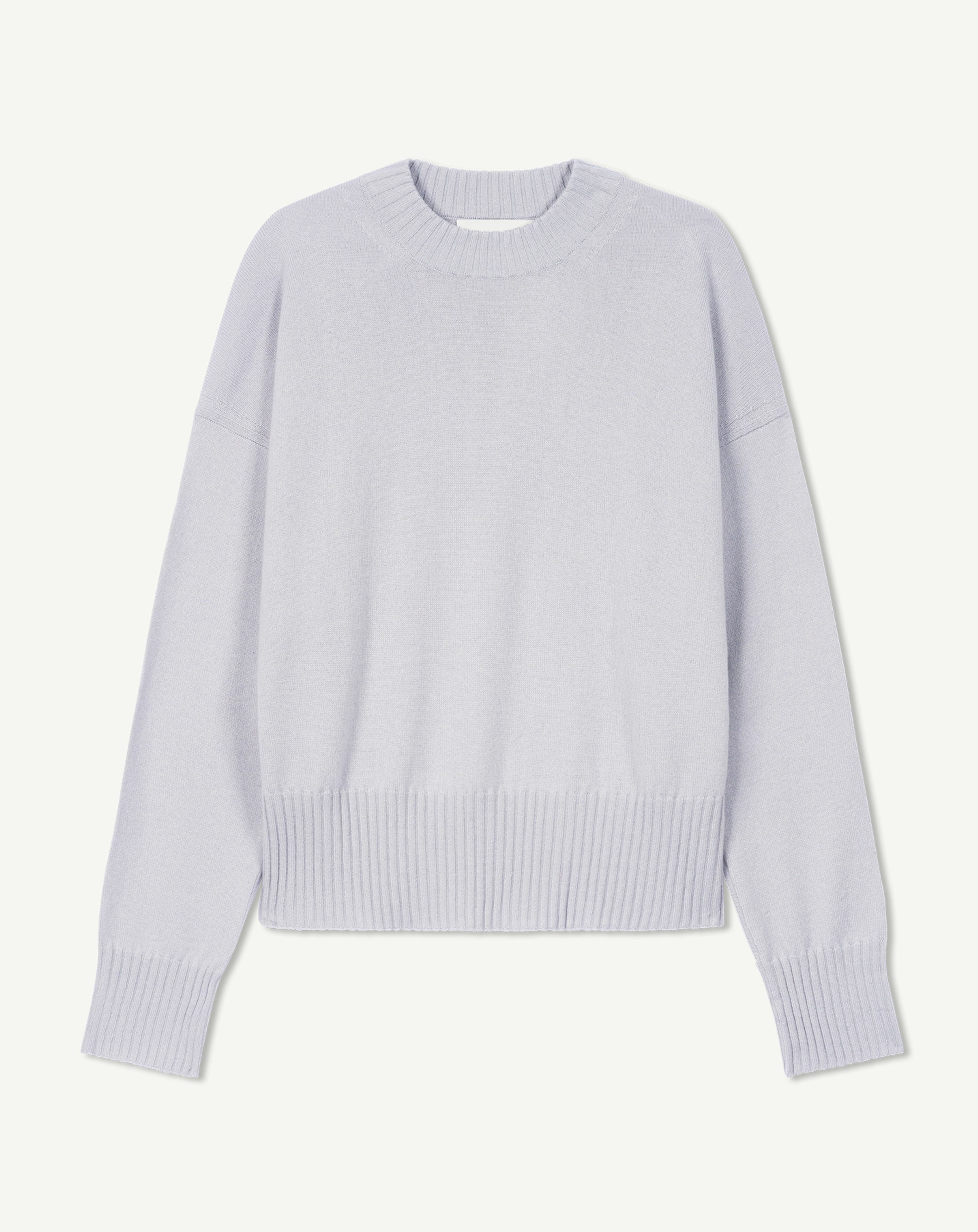 Pull col rond oversized-CIEL PARIS-70% cachemire 30% soie