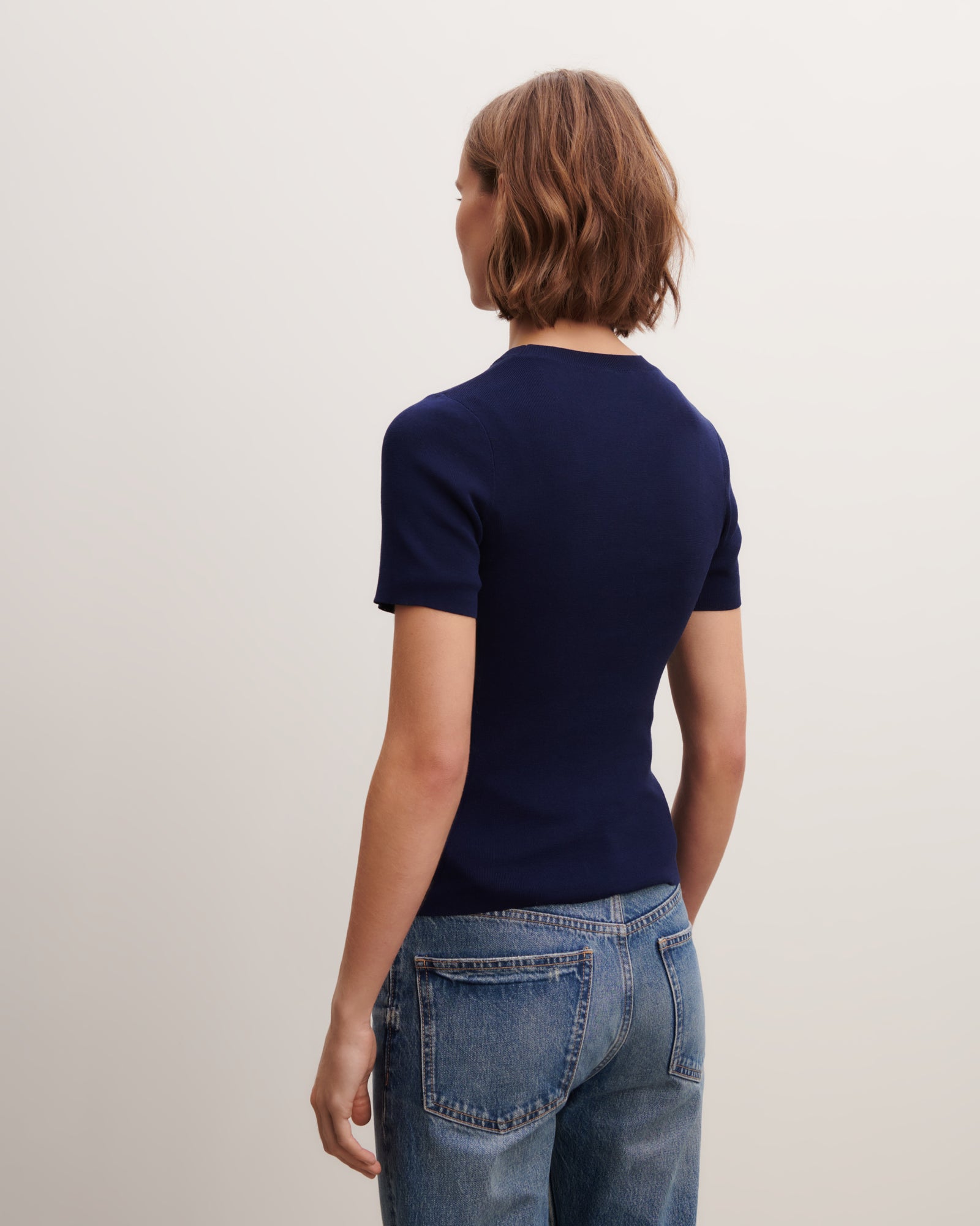 T-shirt en maille unie-AMIRAL-100% coton