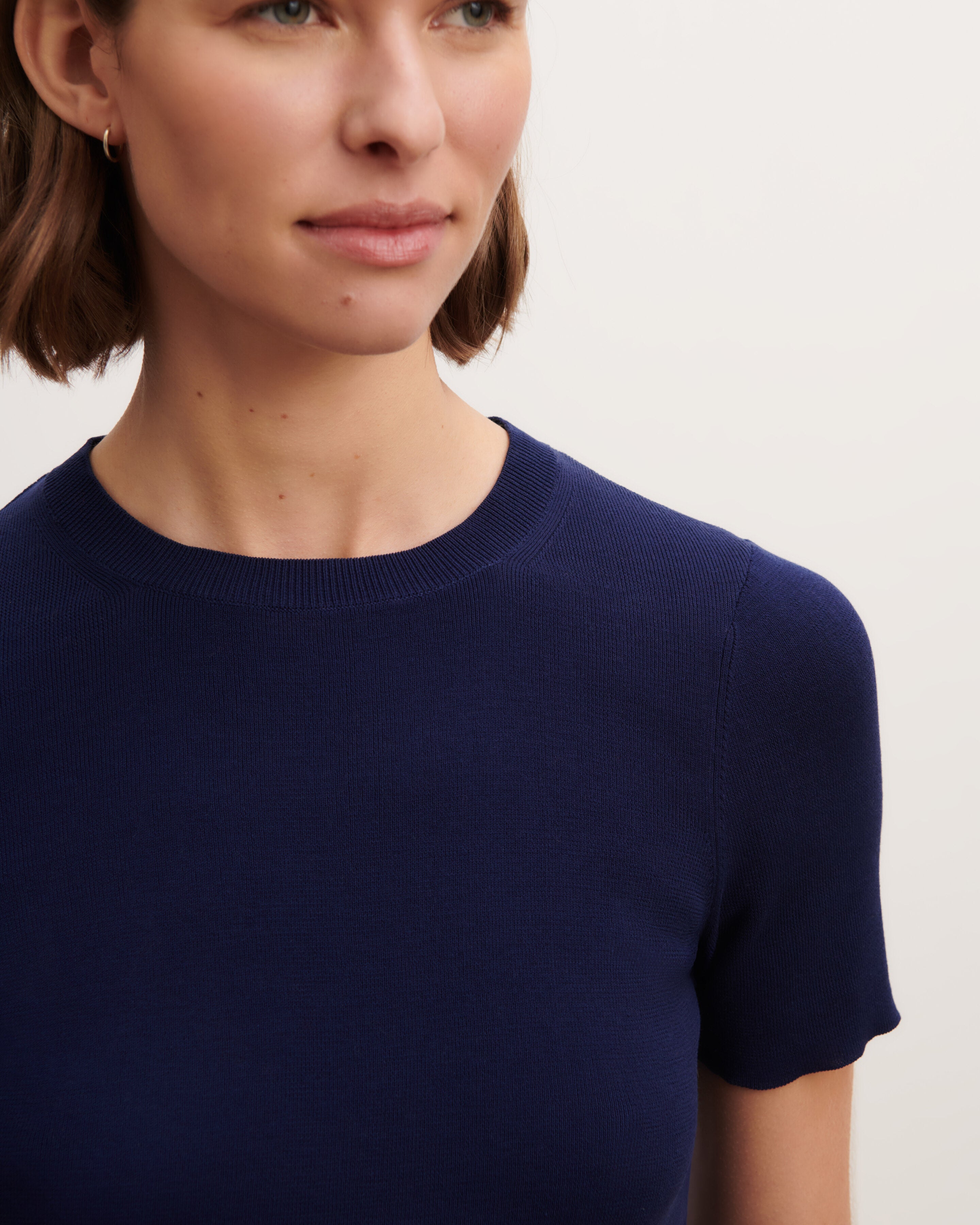 T-shirt en maille unie-AMIRAL-100% coton