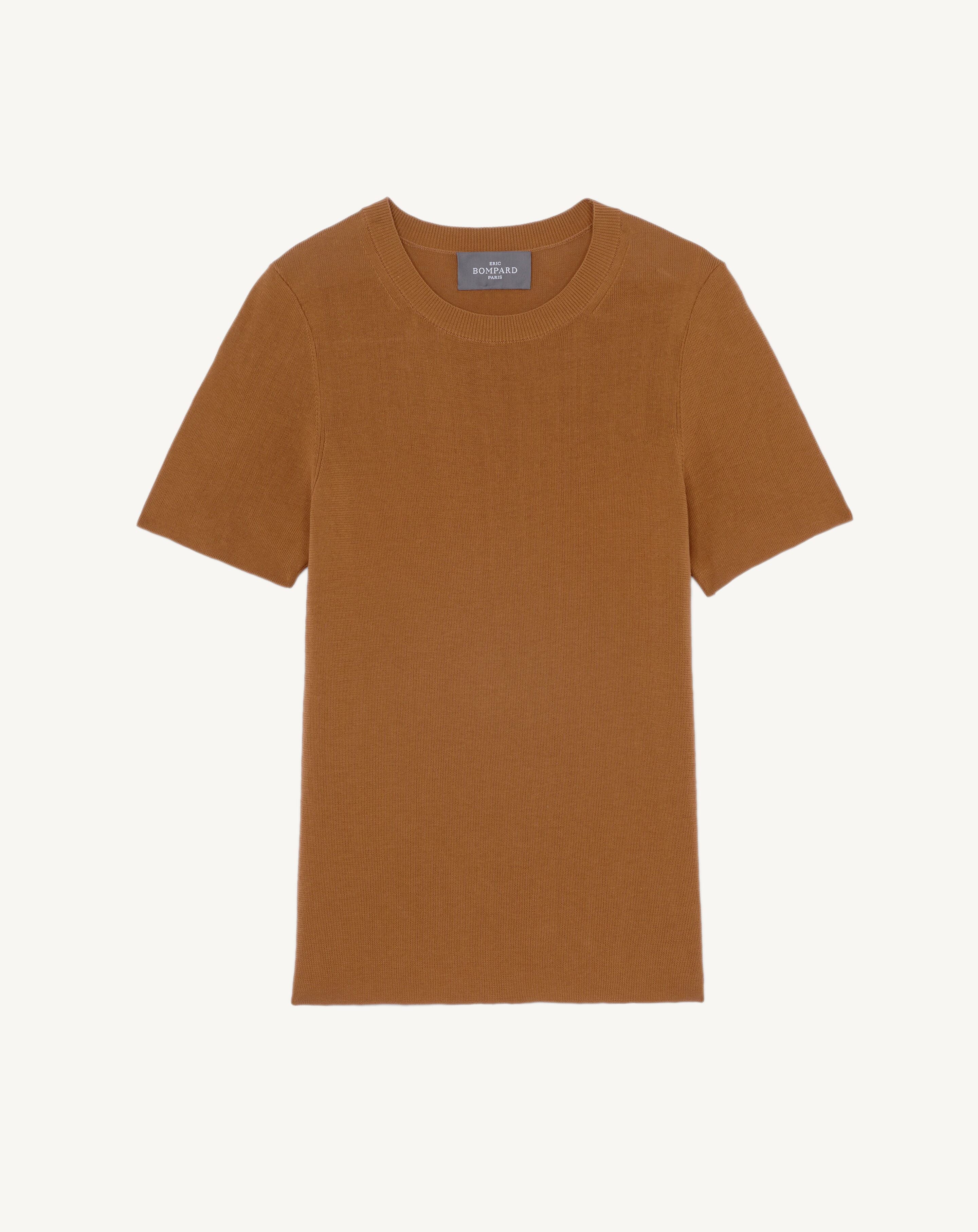 T-shirt en maille unie-MACCHIATO-100% coton