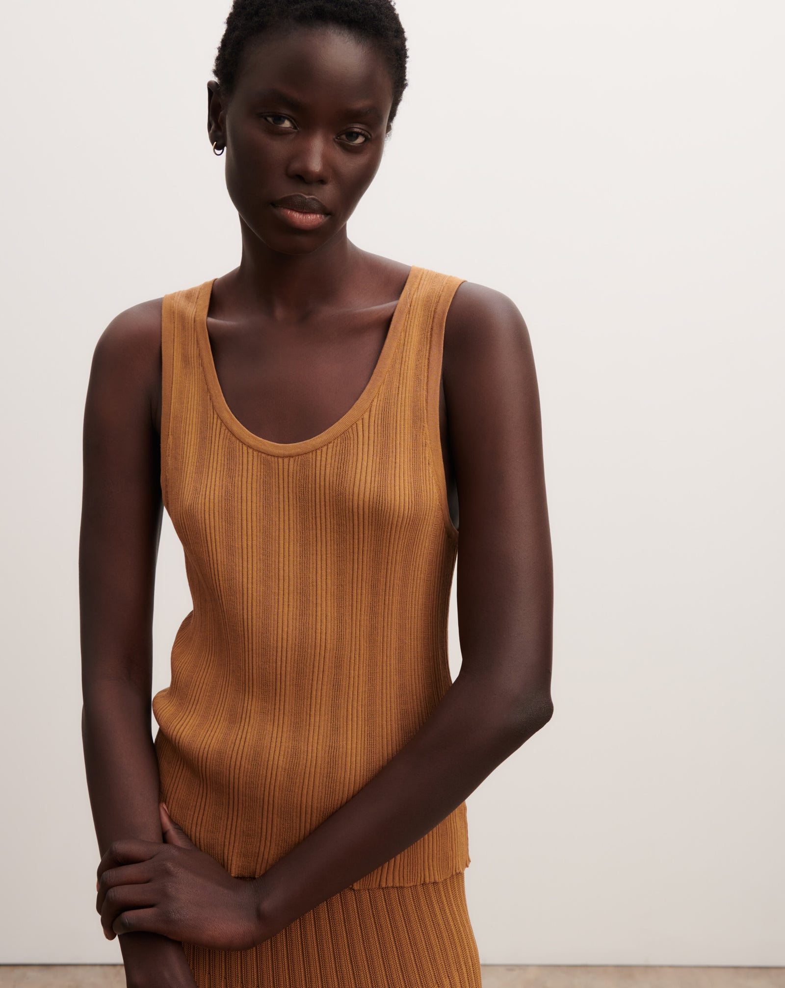 Débardeur en côtes-MACCHIATO-100% coton