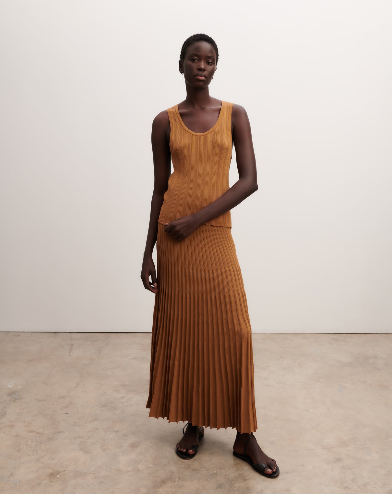 Débardeur en côtes-MACCHIATO-100% coton