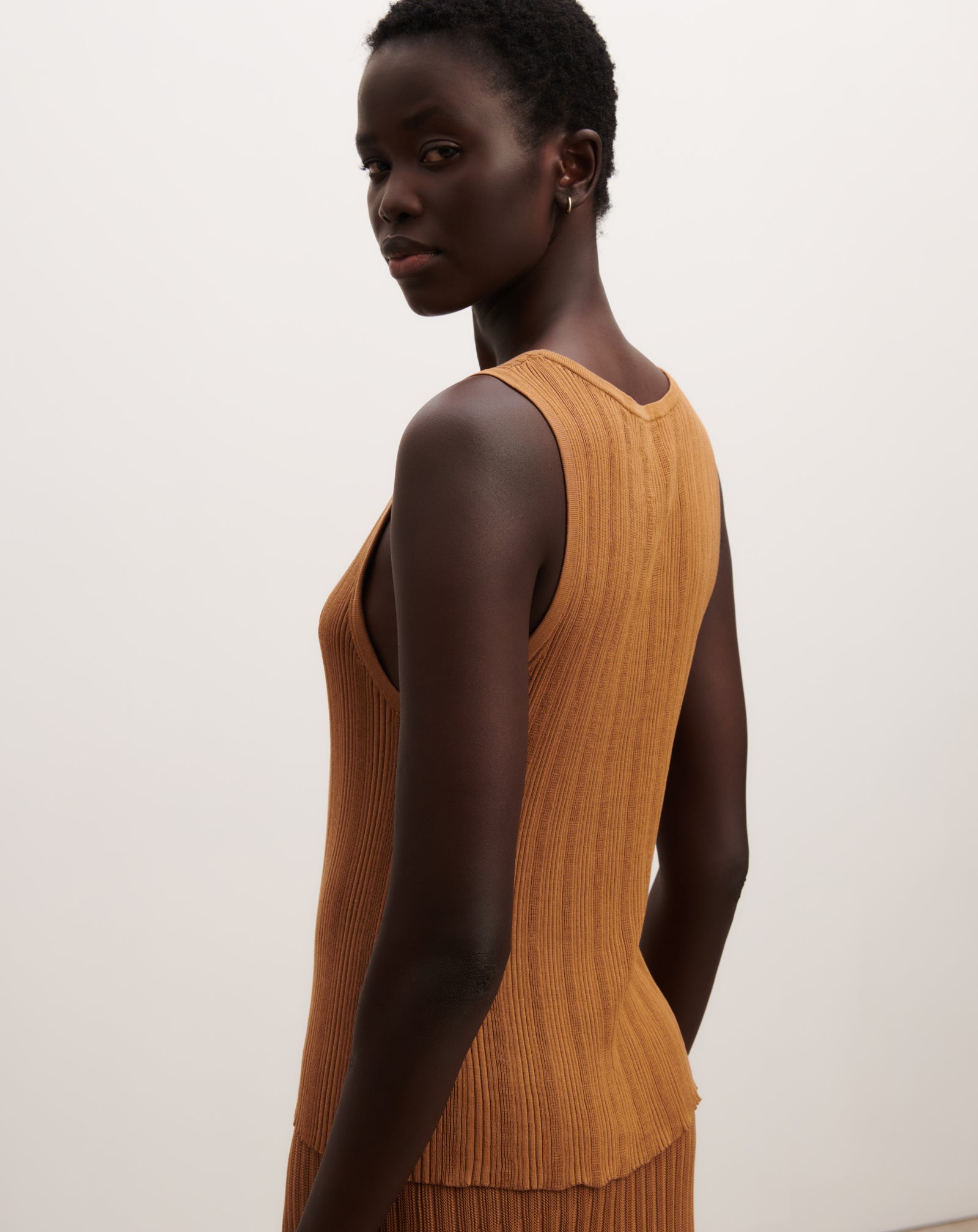 Débardeur en côtes-MACCHIATO-100% coton