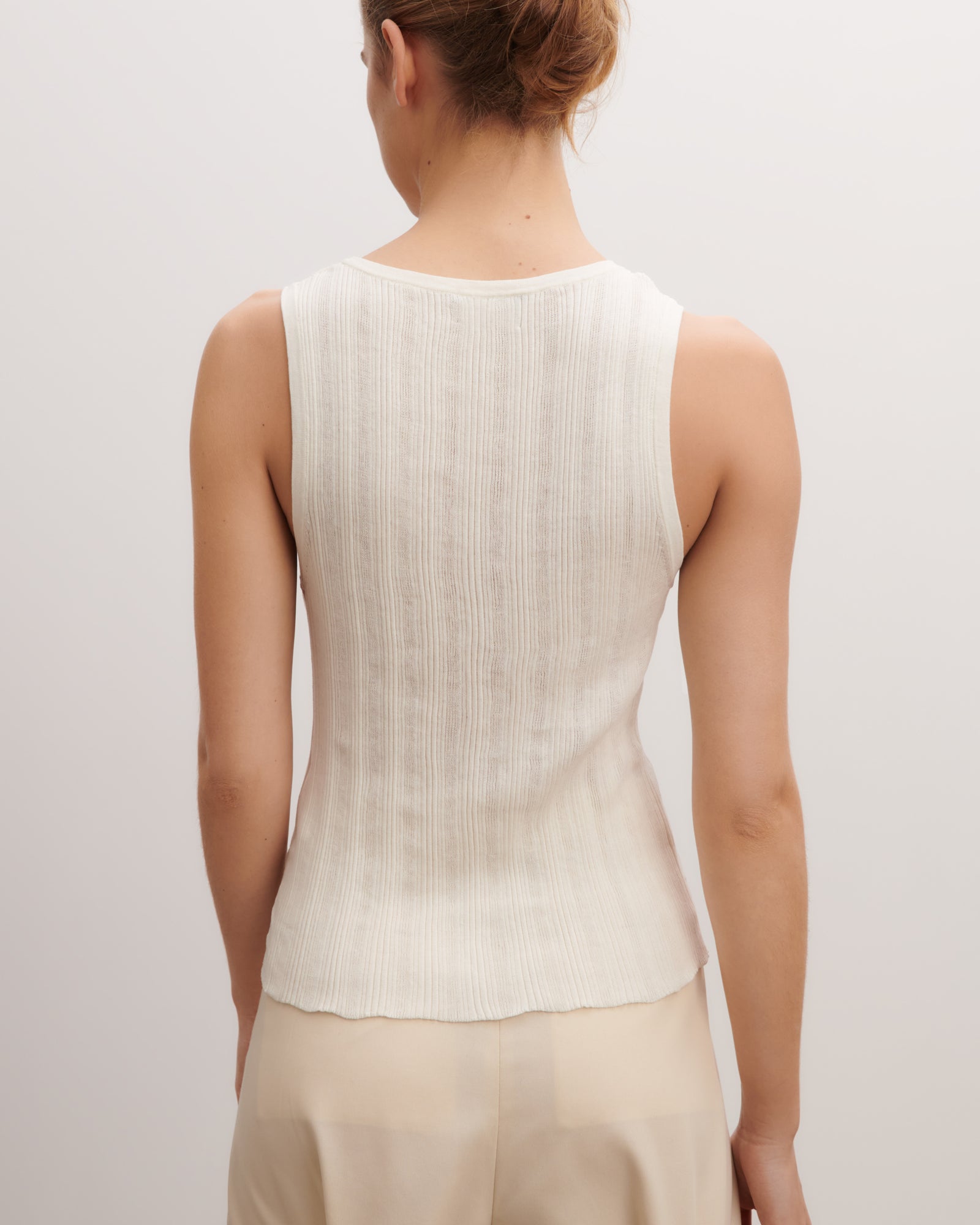 Débardeur en côtes-PANNA-100% coton