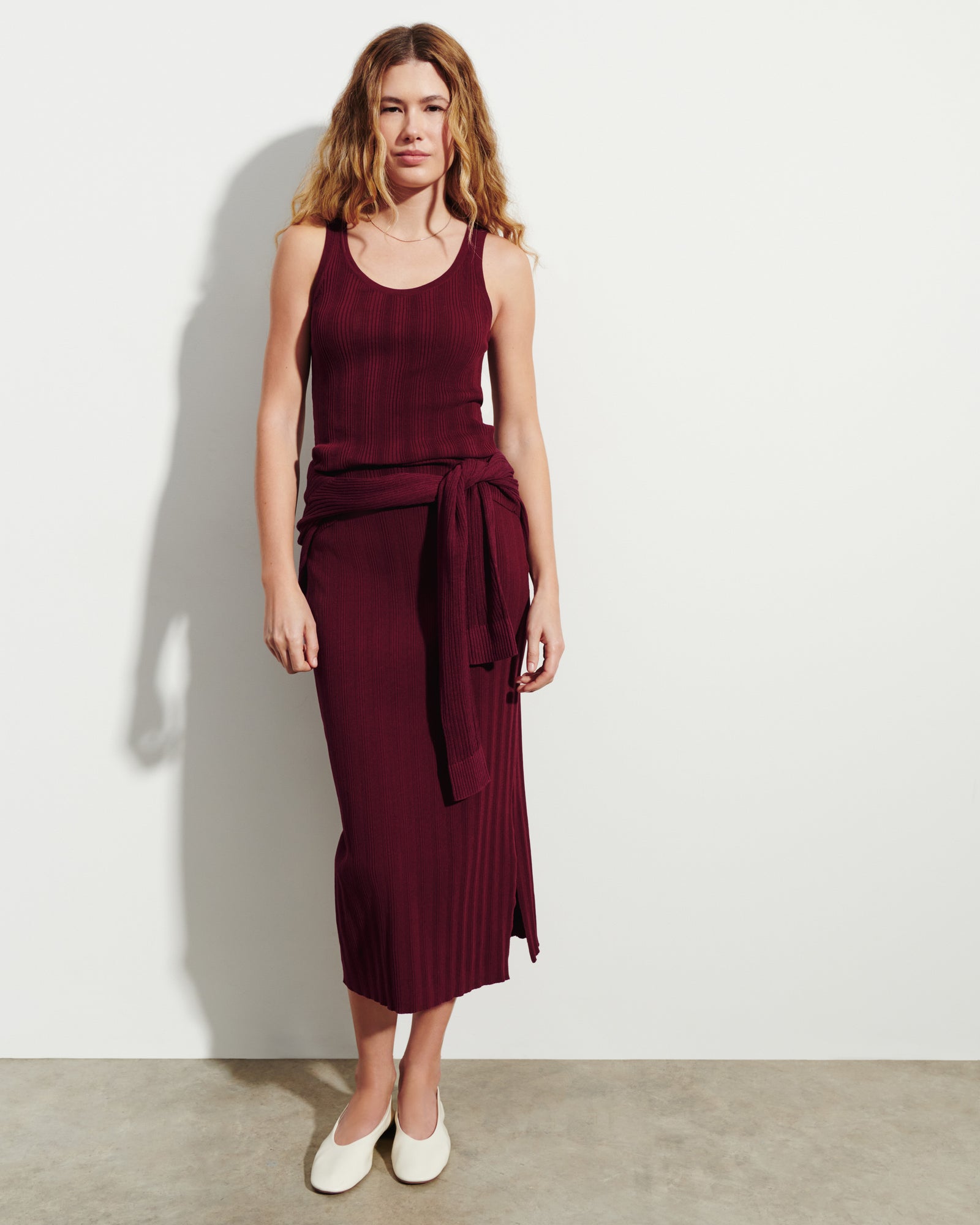 Débardeur en côtes-OXALIS-100% coton