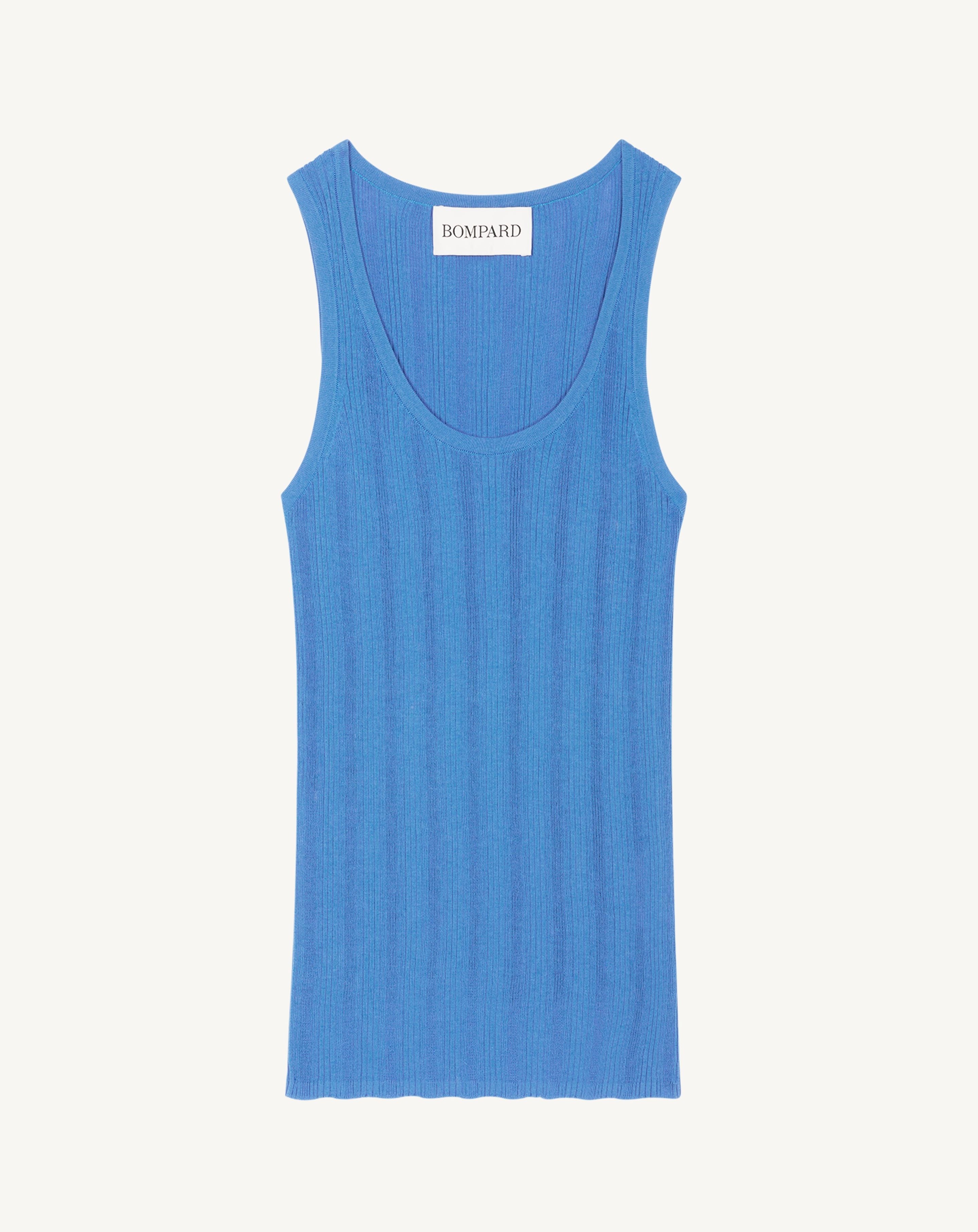 Débardeur en côtes-BLEU ALTHEA-100% coton
