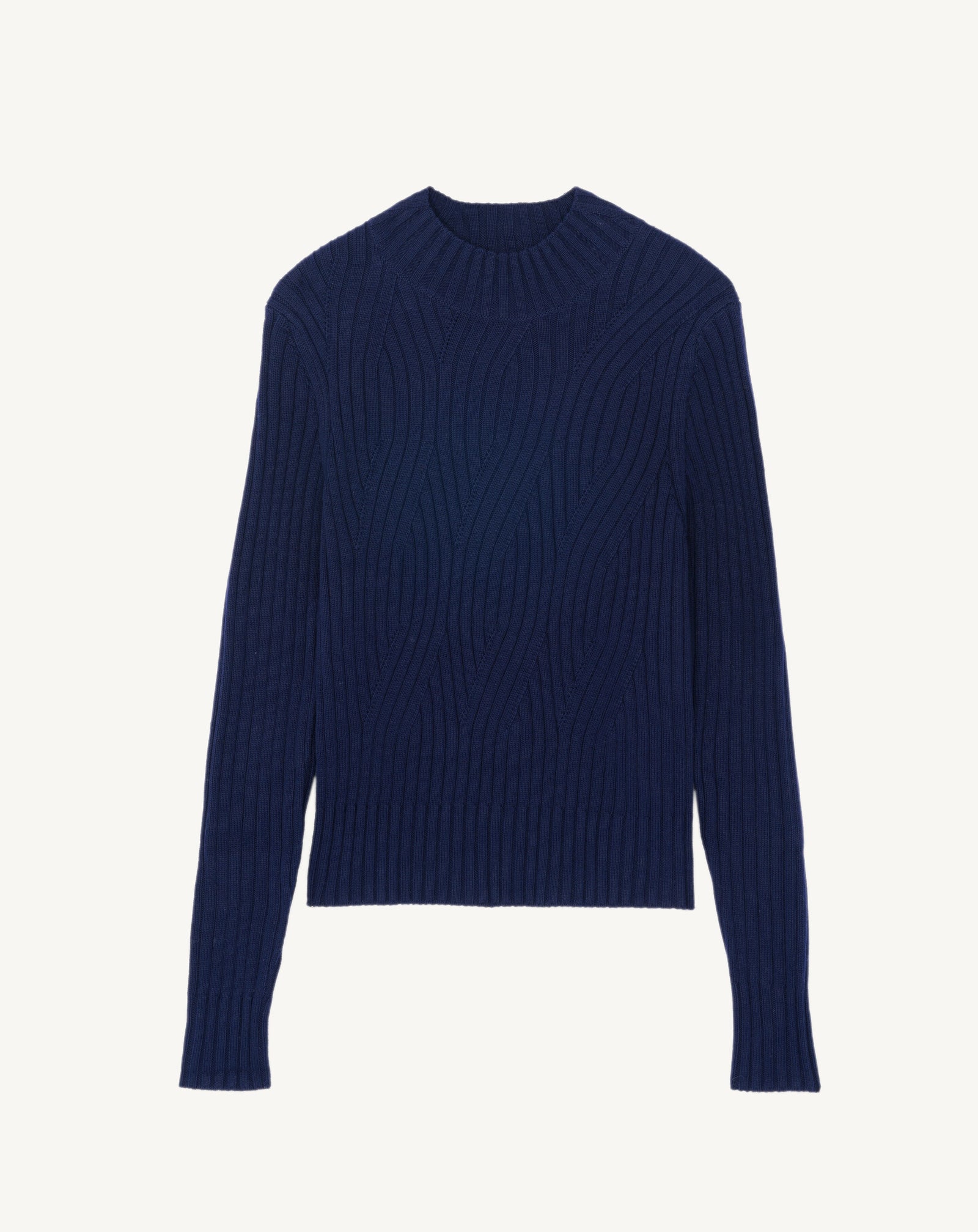 Pull à torsades-MARINE-85% pima coton 15% cachemire