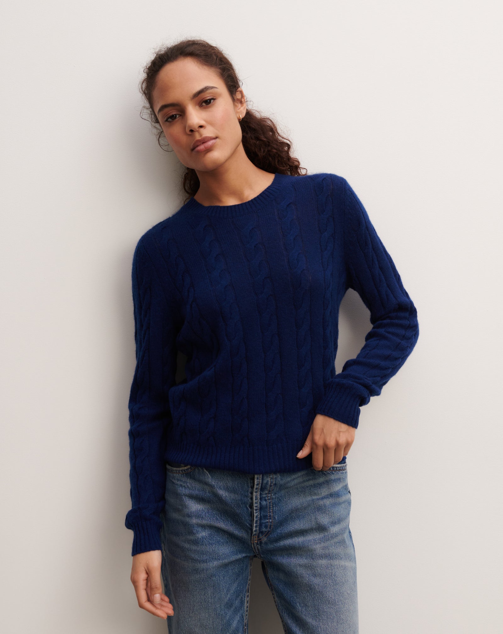 Pull à torsades legères-AMIRAL-100% cachemire