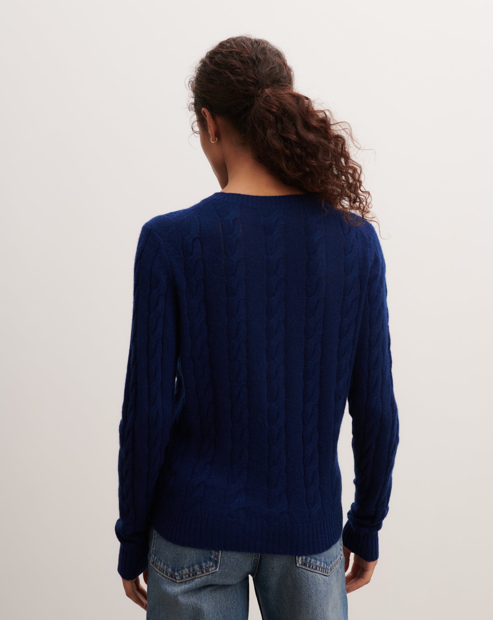Pull à torsades legères-AMIRAL-100% cachemire