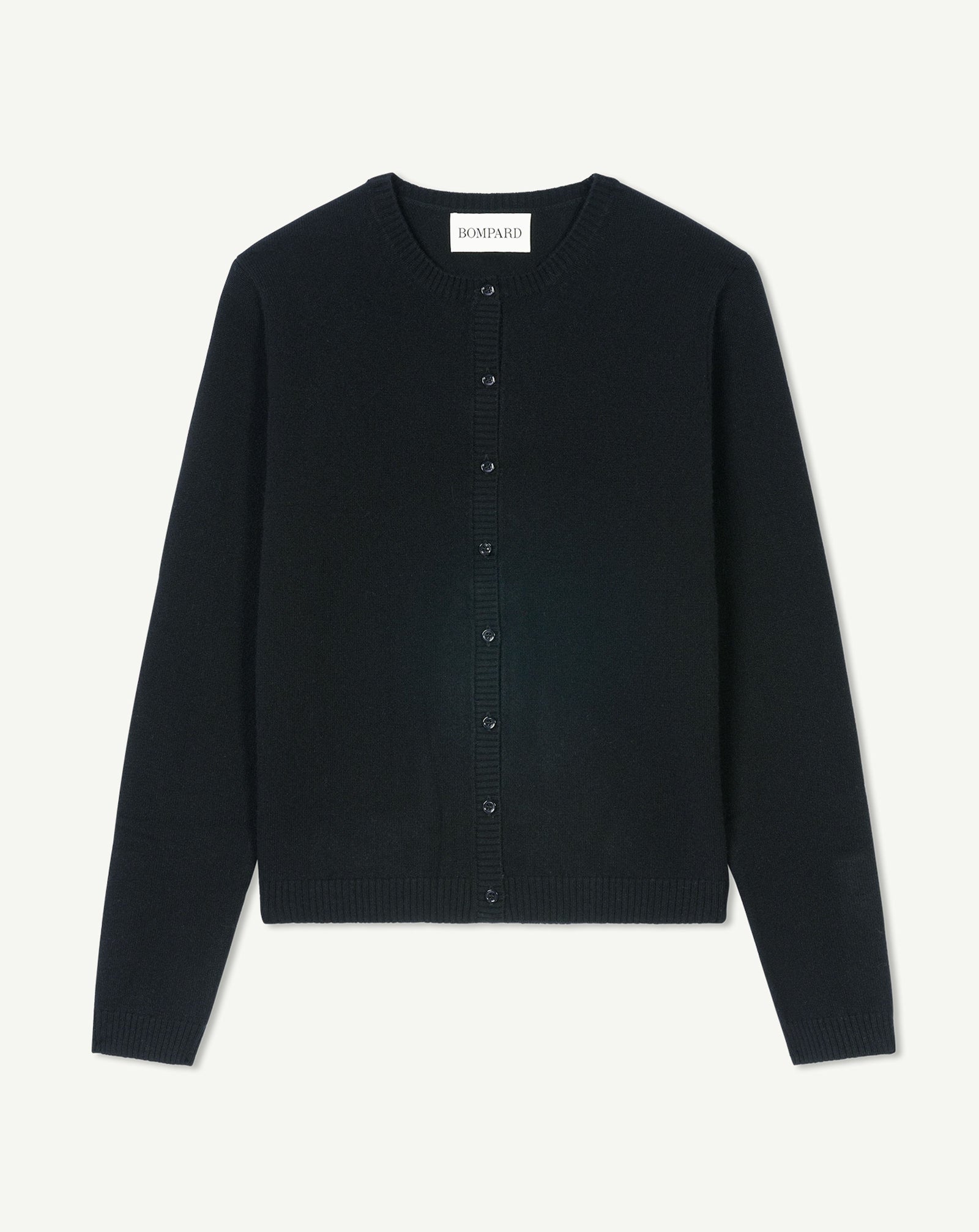 Cardigan  manches boutons-NOIR-100% cachemire