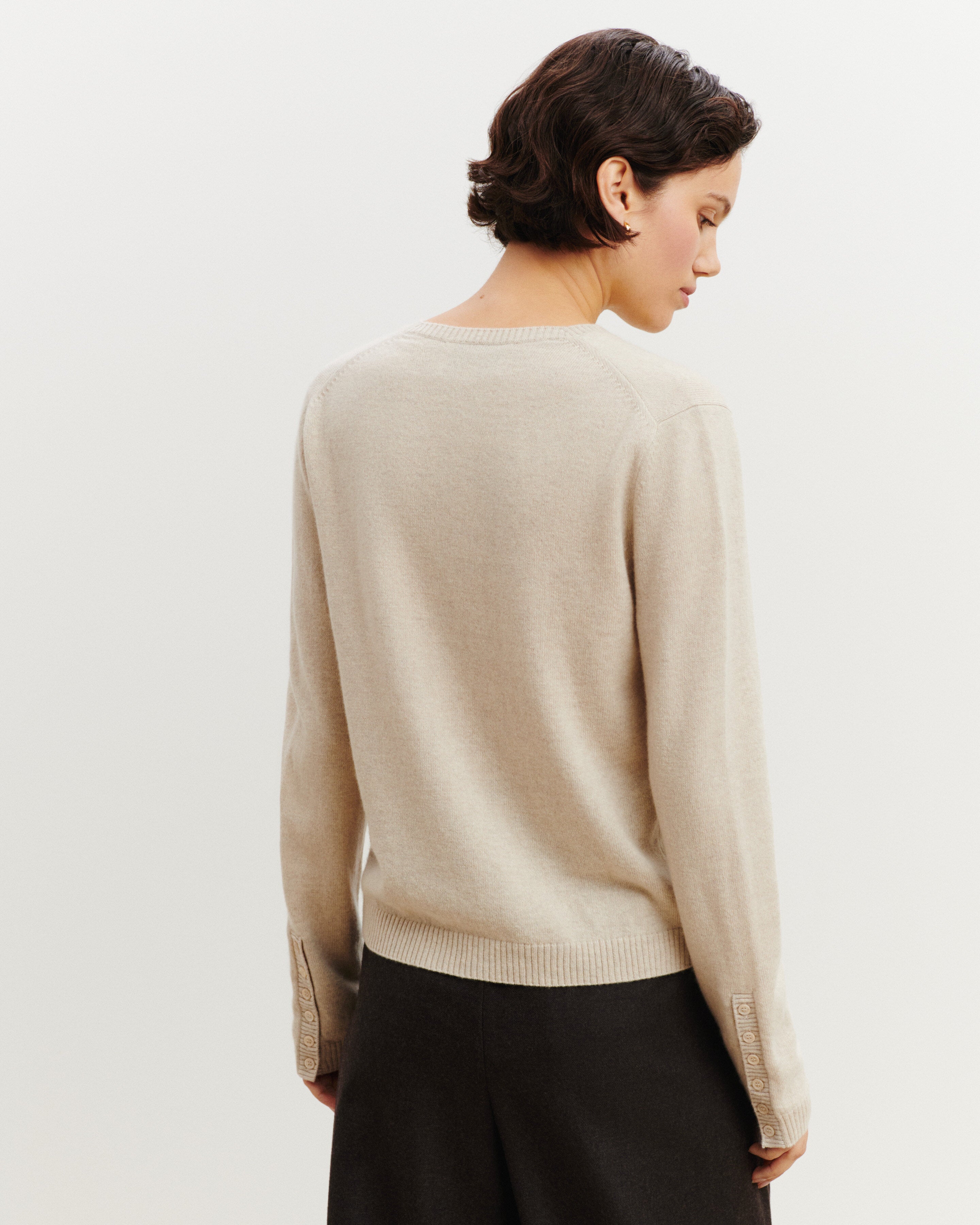 Cardigan  manches boutons-AVOINE-100% cachemire