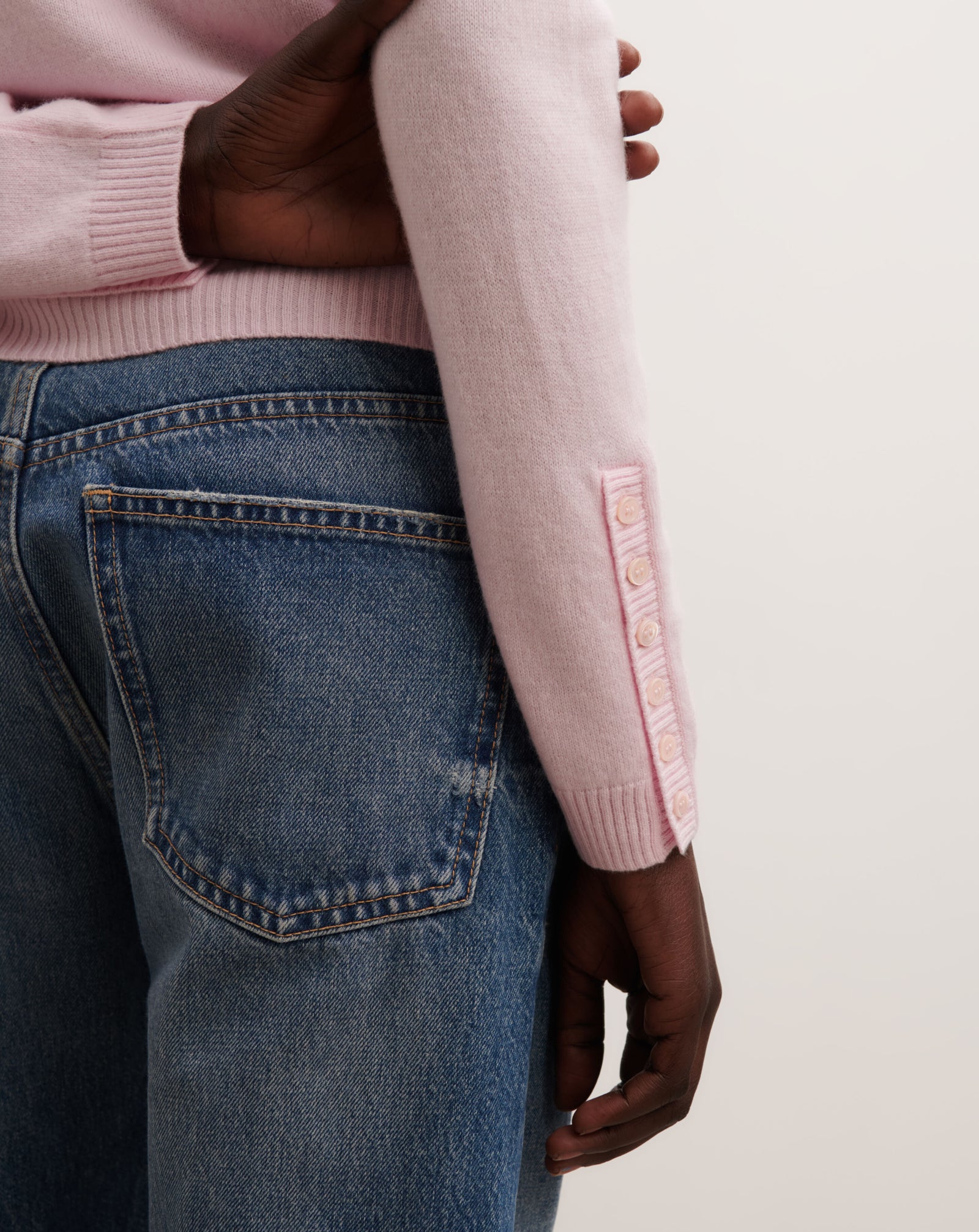 Cardigan  manches boutons-CERISIER-100% cachemire