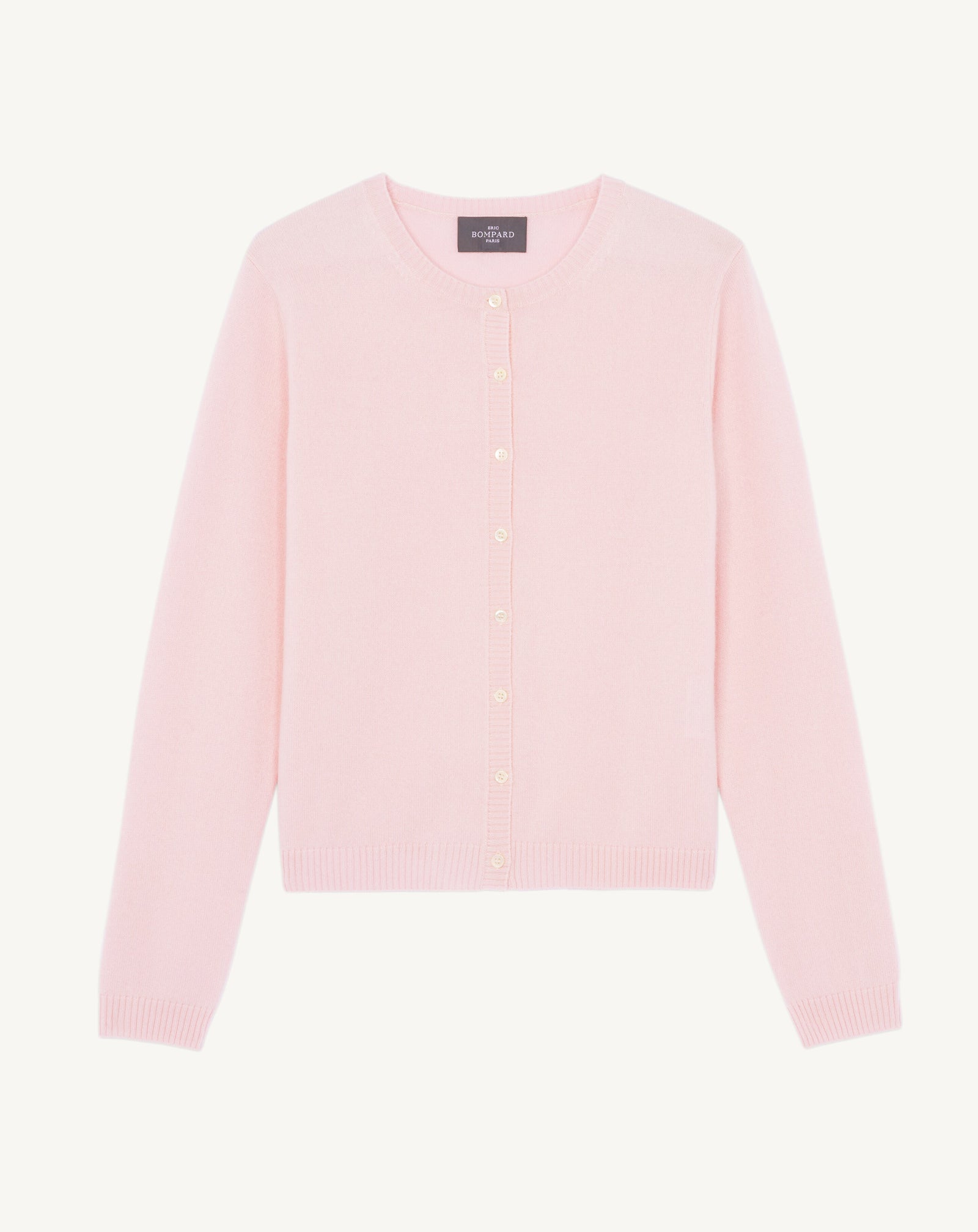 Cardigan  manches boutons-CERISIER-100% cachemire