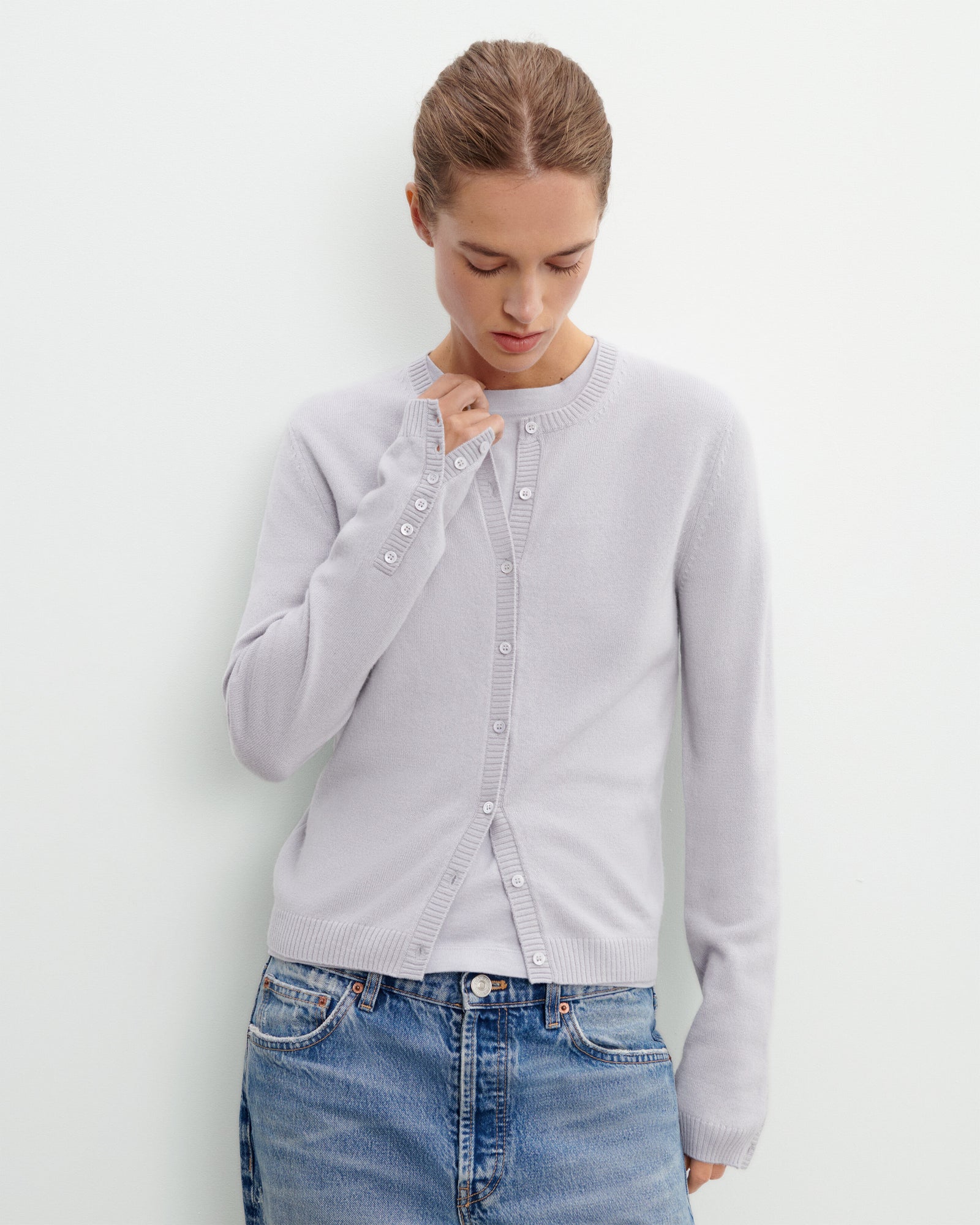 Cardigan  manches boutons-CIEL PARIS-100% cachemire