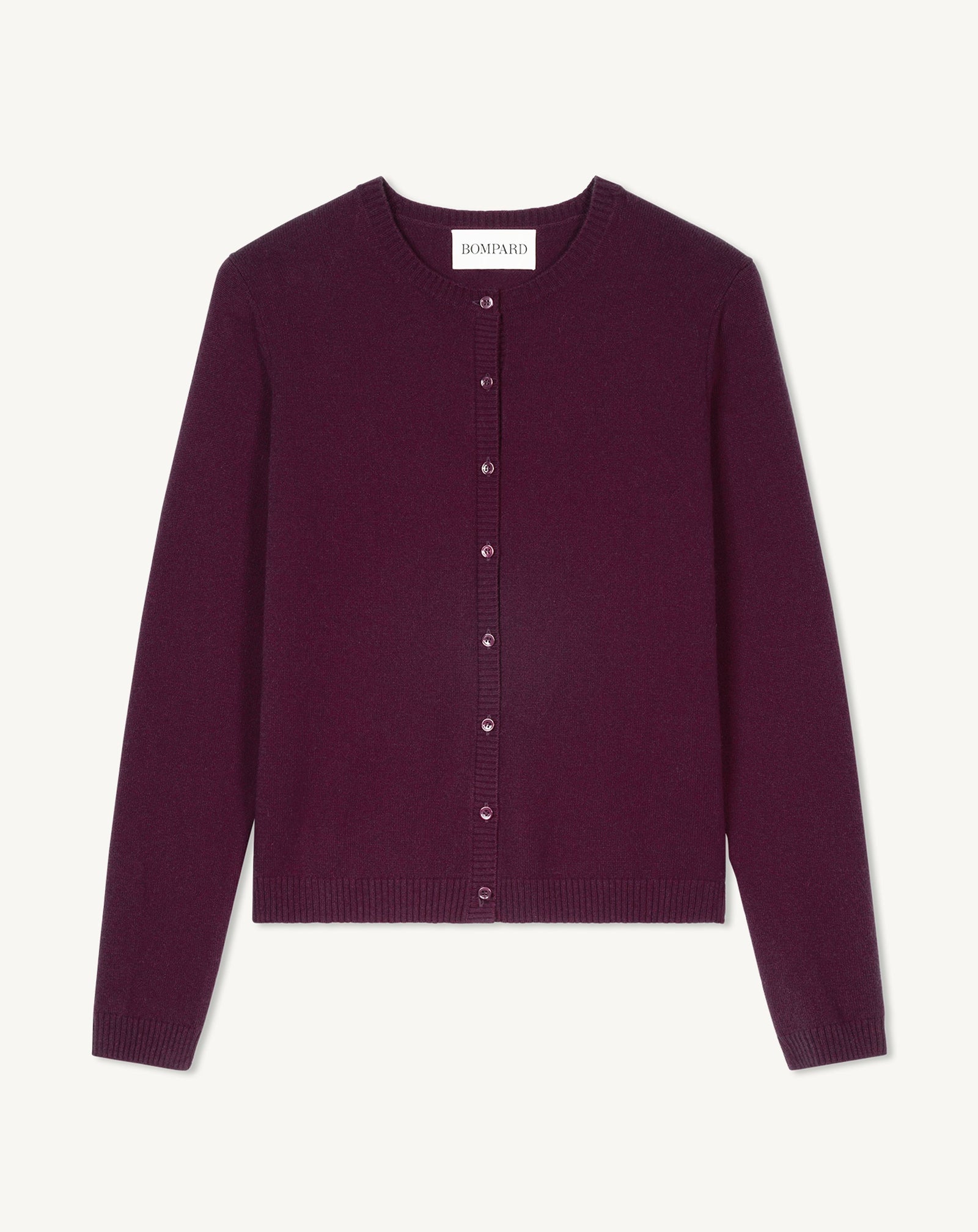 Cardigan  manches boutons-PRUNE DAMAS-100% cachemire