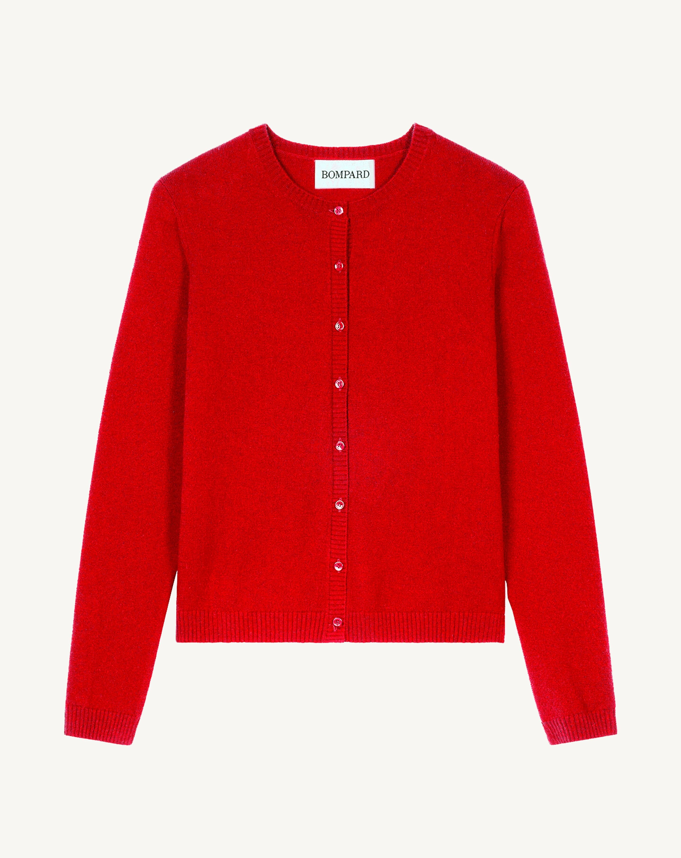 Cardigan  manches boutons-ROUGE QUARANTE-100% cachemire