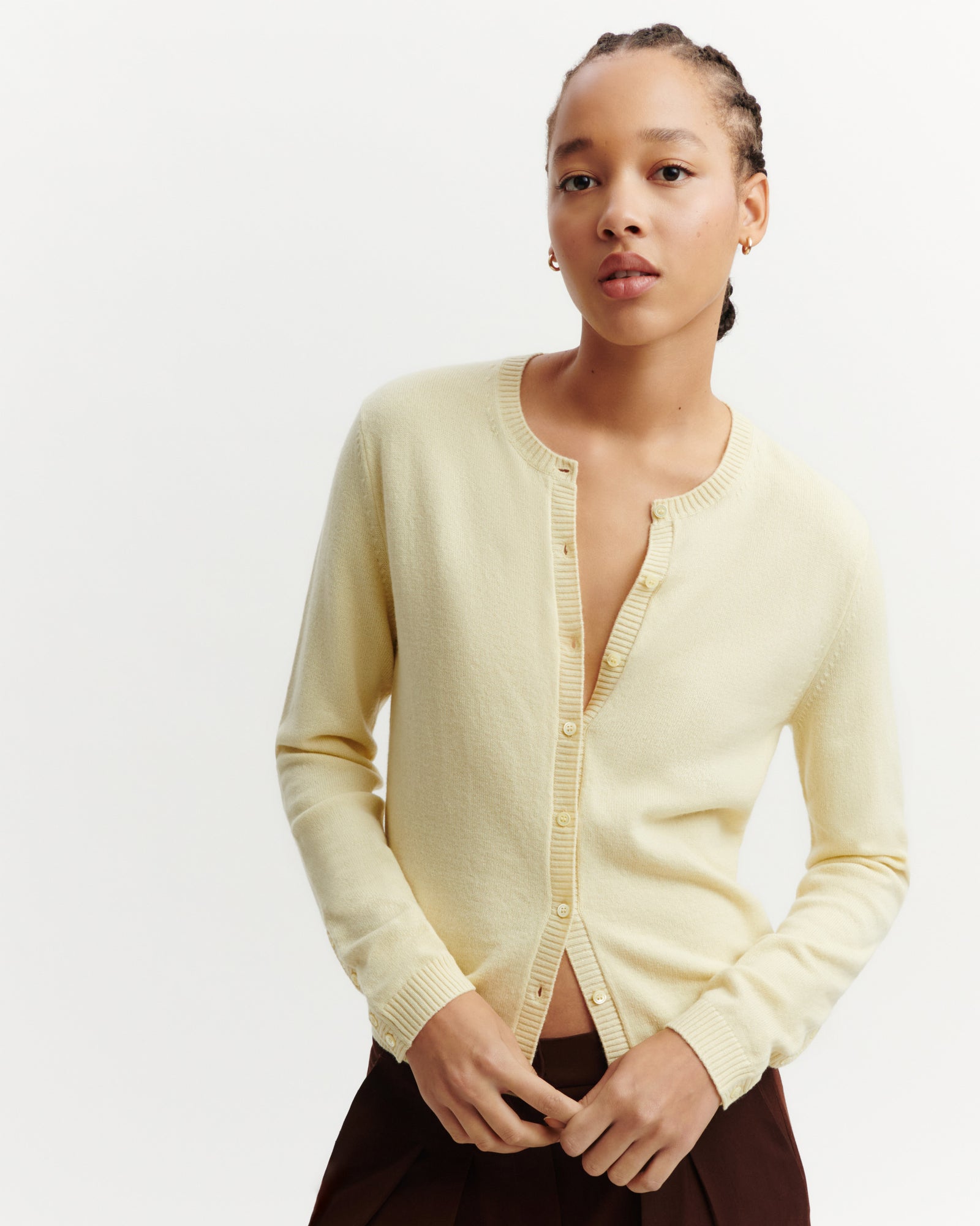 Cardigan  manches boutons-ZESTE-100% cachemire