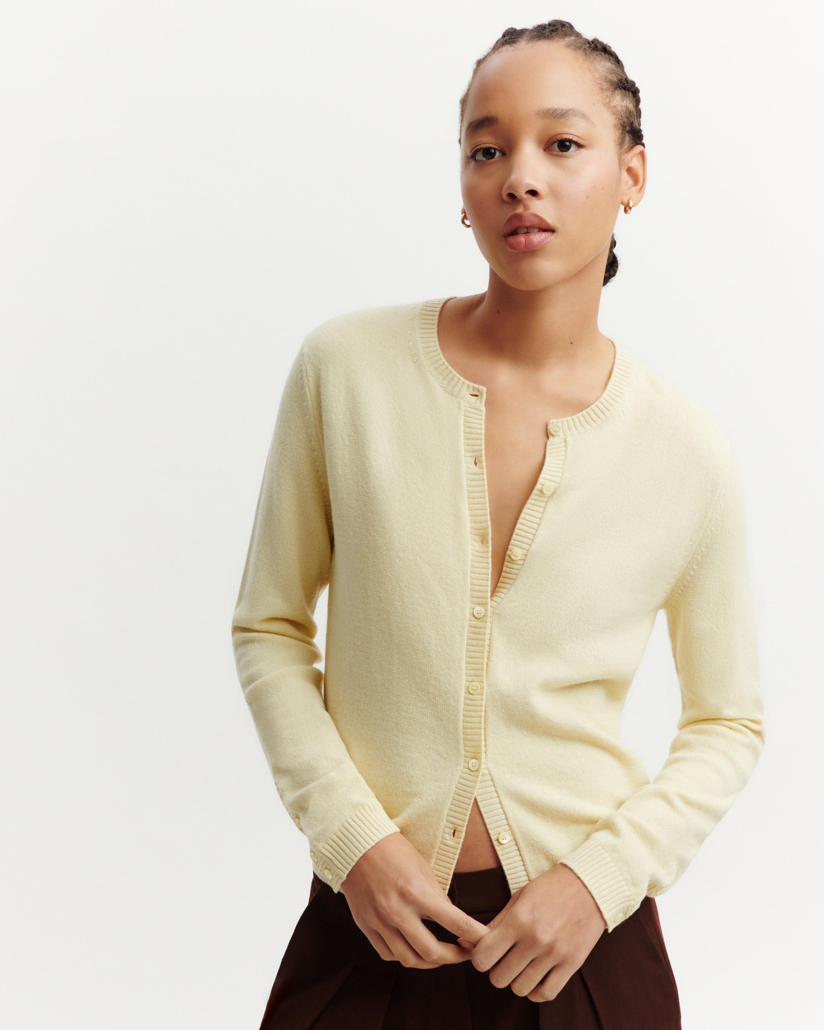 Cardigan  manches boutons-ZESTE-100% cachemire