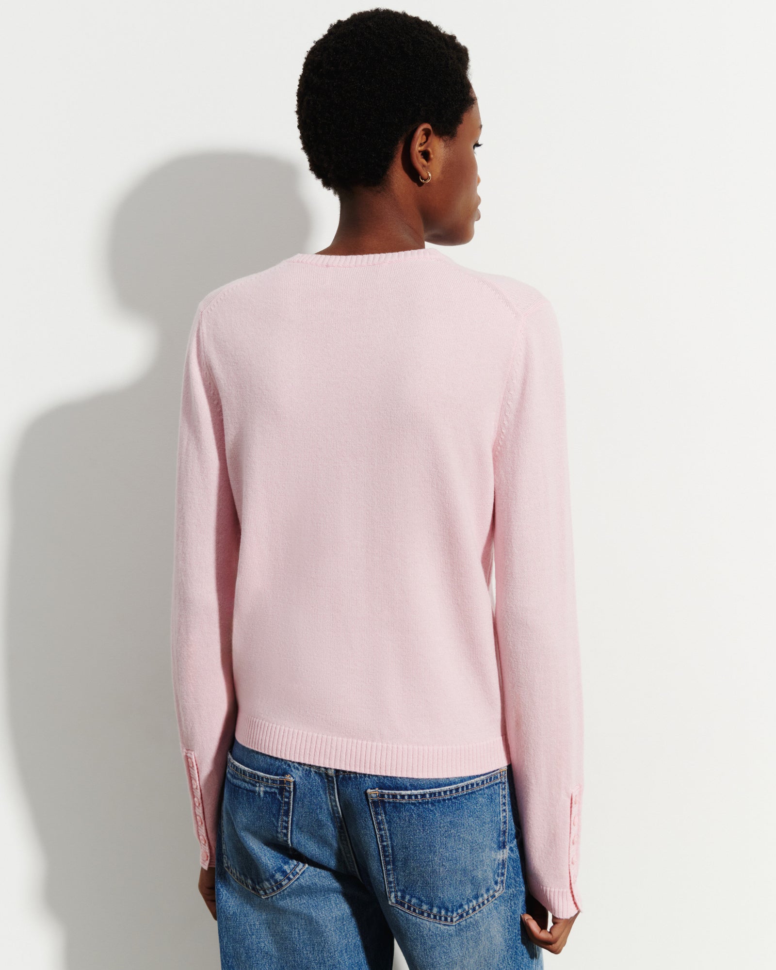 Cardigan  manches boutons-SAKURA-100% cachemire