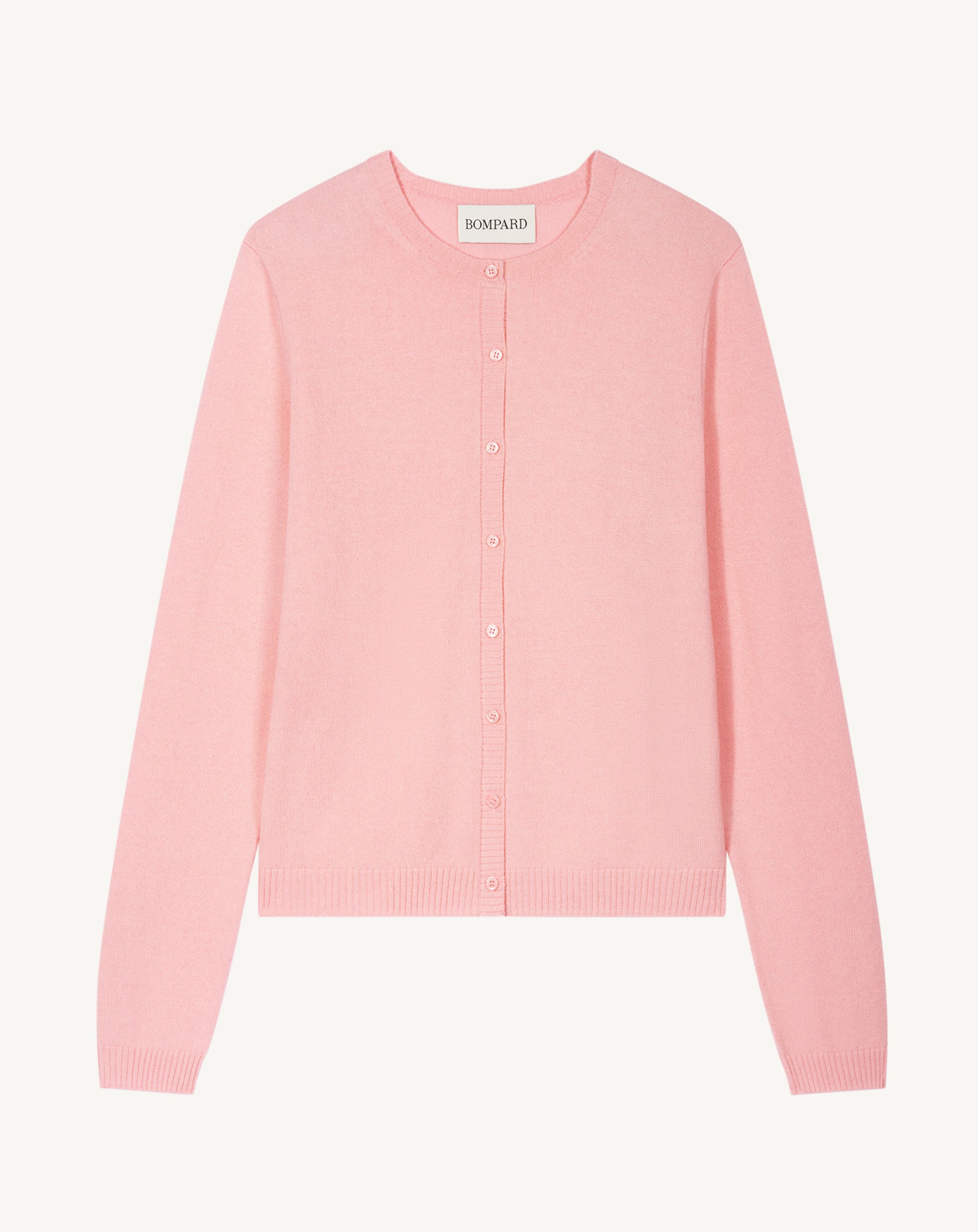Cardigan with buttoned sleeves in Cashmere Women sakura | Eric Bompard