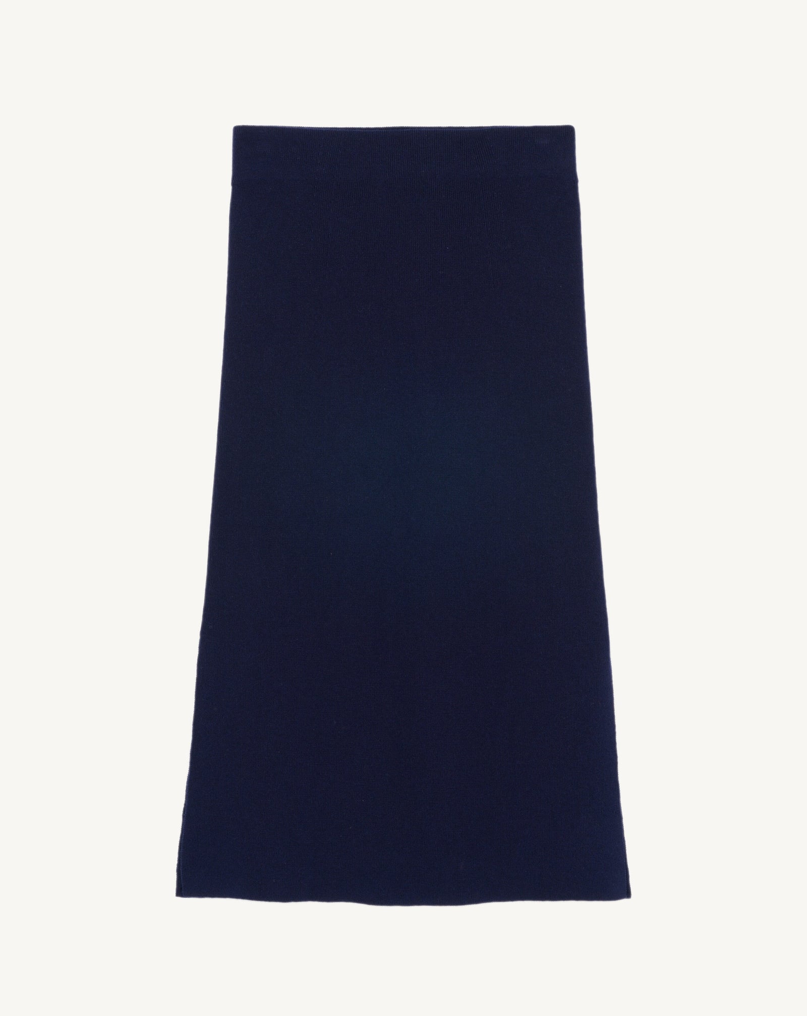 Jupe midi fentes côtés-MARINE-85% soie 15% cachemire