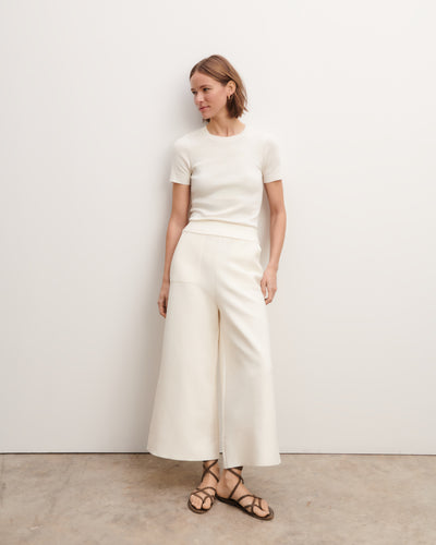 Pantalon 7/8-PANNA-100% coton