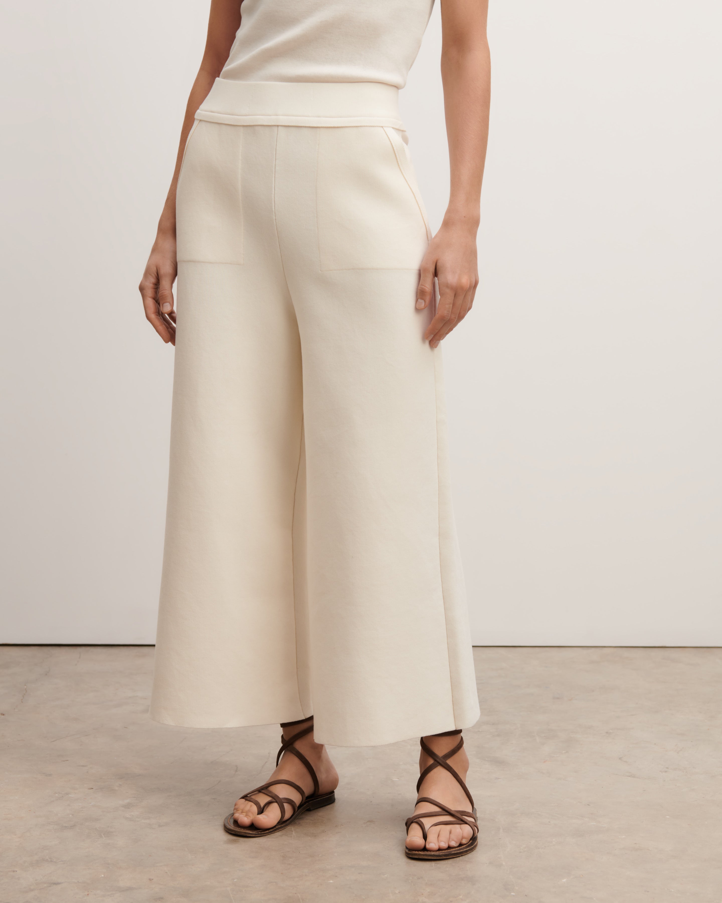 Pantalon 7/8-PANNA-100% coton