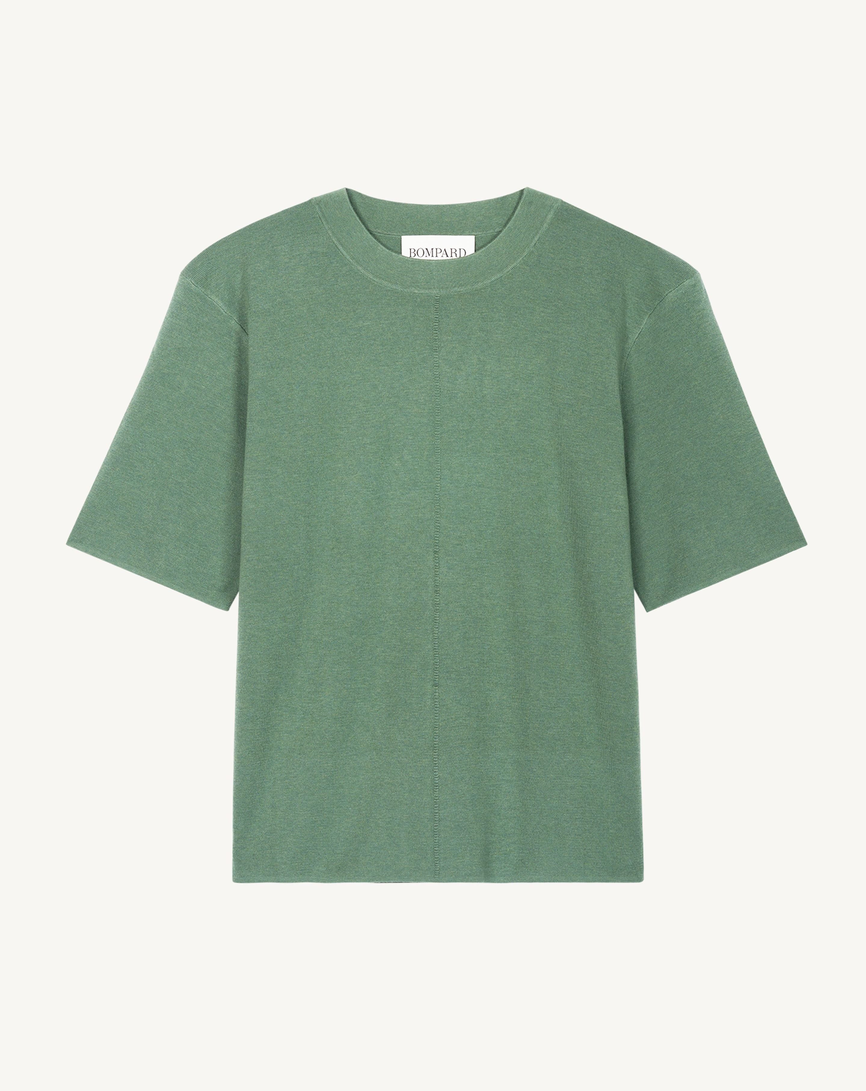 T-Shirt ample minimaliste-JADE-70% coton 30% cachemire