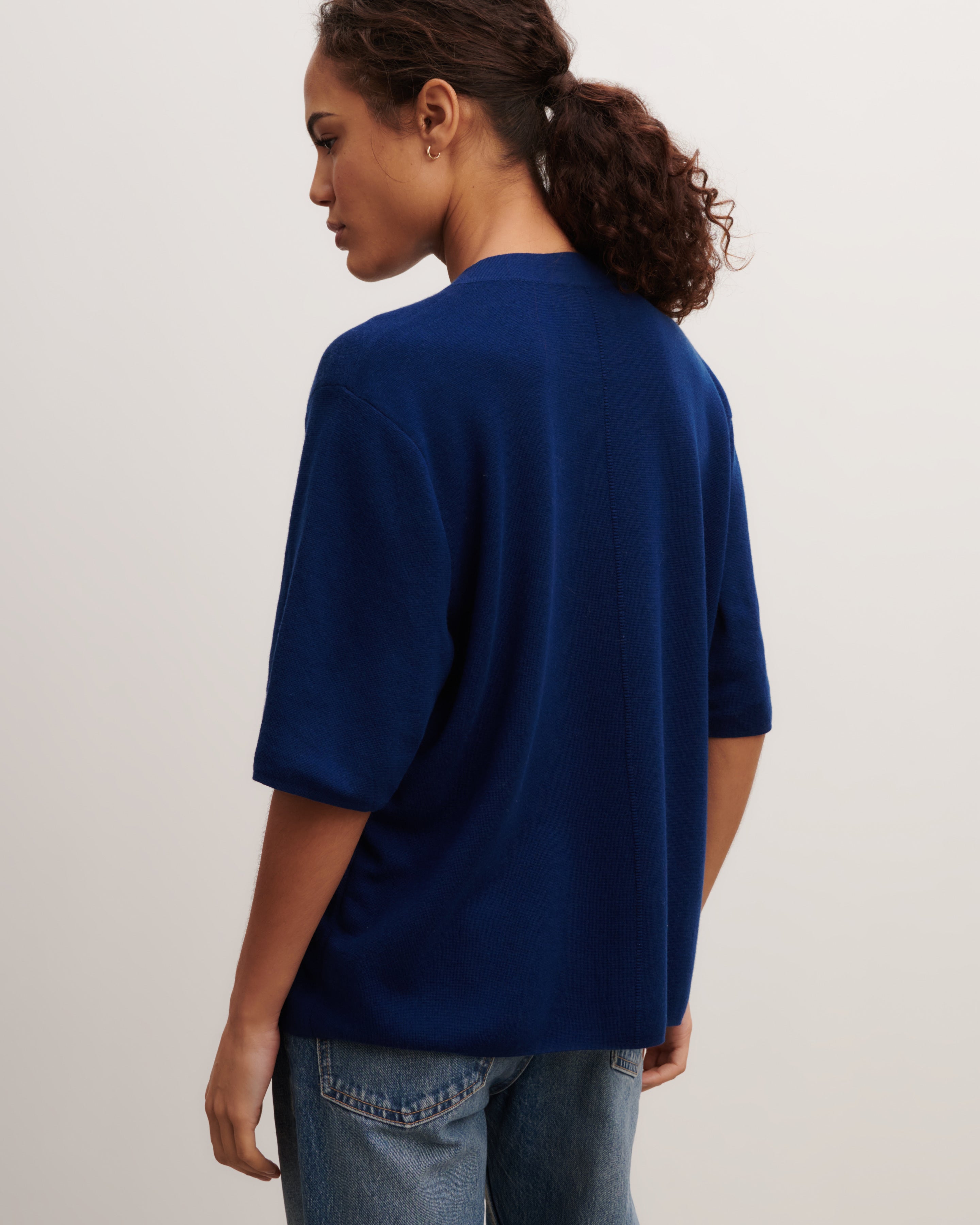T-Shirt ample minimaliste-AMIRAL-70% coton 30% cachemire